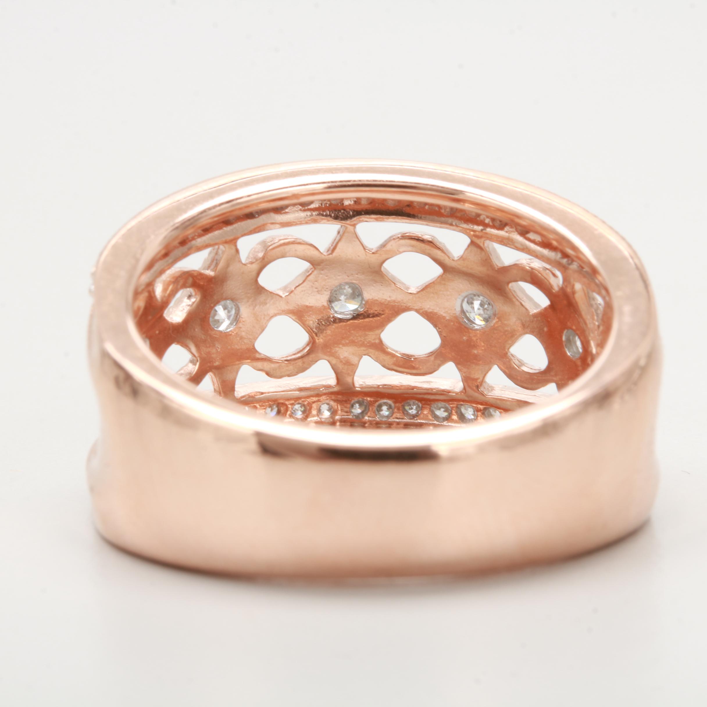 10K Rose Gold Diamond Ring