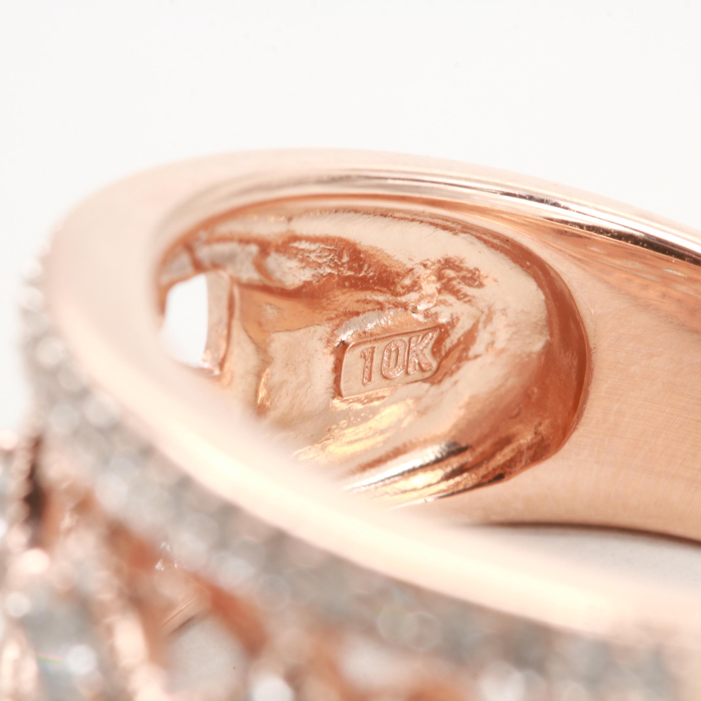10K Rose Gold Diamond Ring