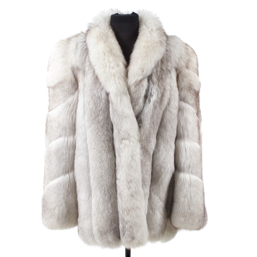 Chloé Blue Fox Fur Coat