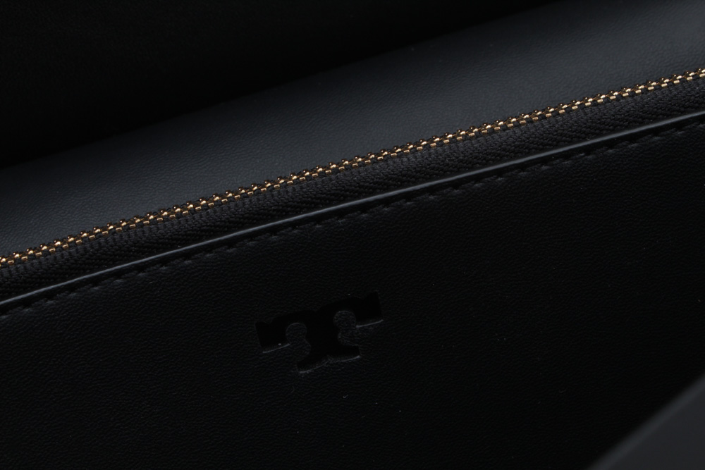 Tory Burch New York Black Leather Block-T Satchel Handbag