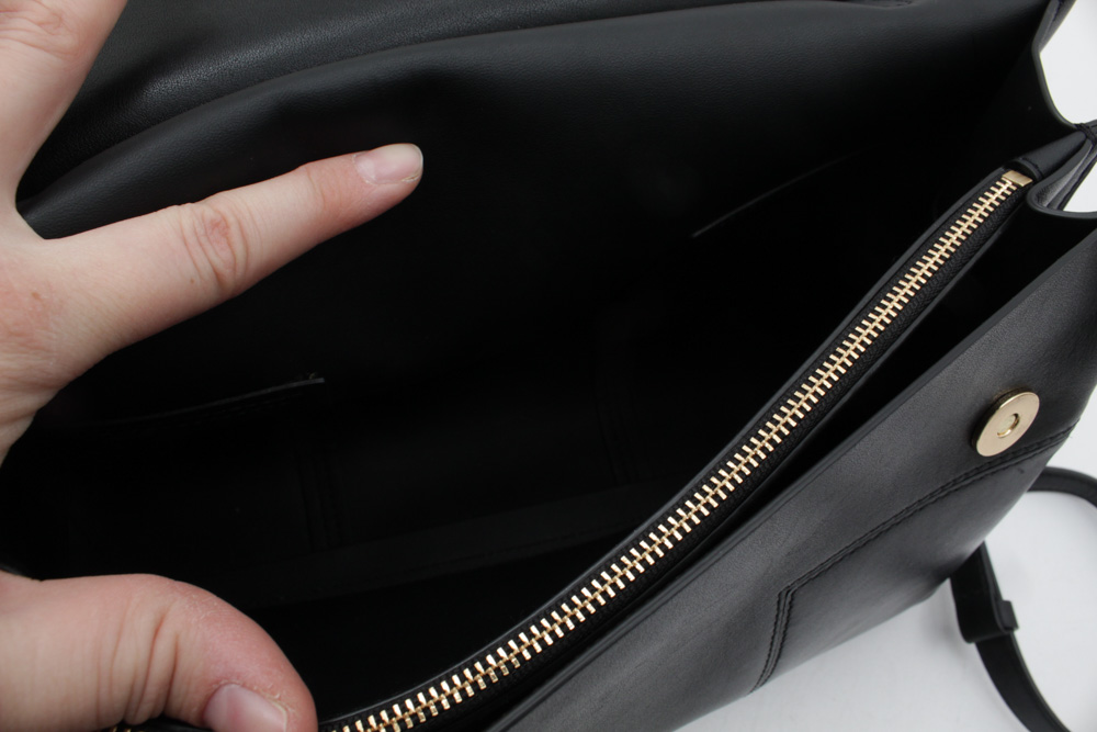 Tory Burch New York Black Leather Block-T Satchel Handbag