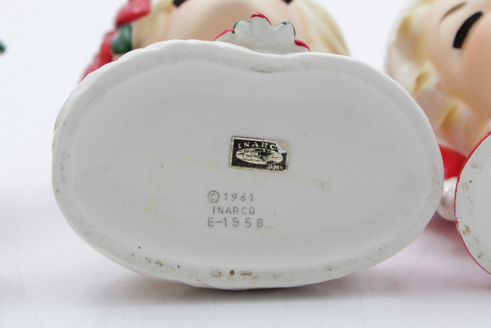 Ceramic Head Vases with Holiday Designs