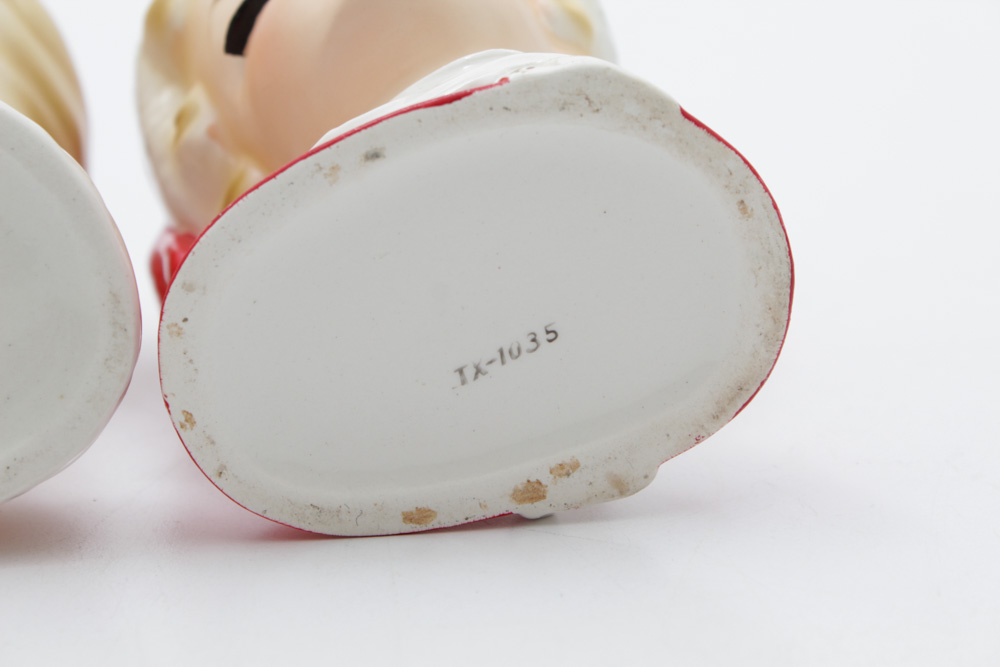 Ceramic Head Vases with Holiday Designs