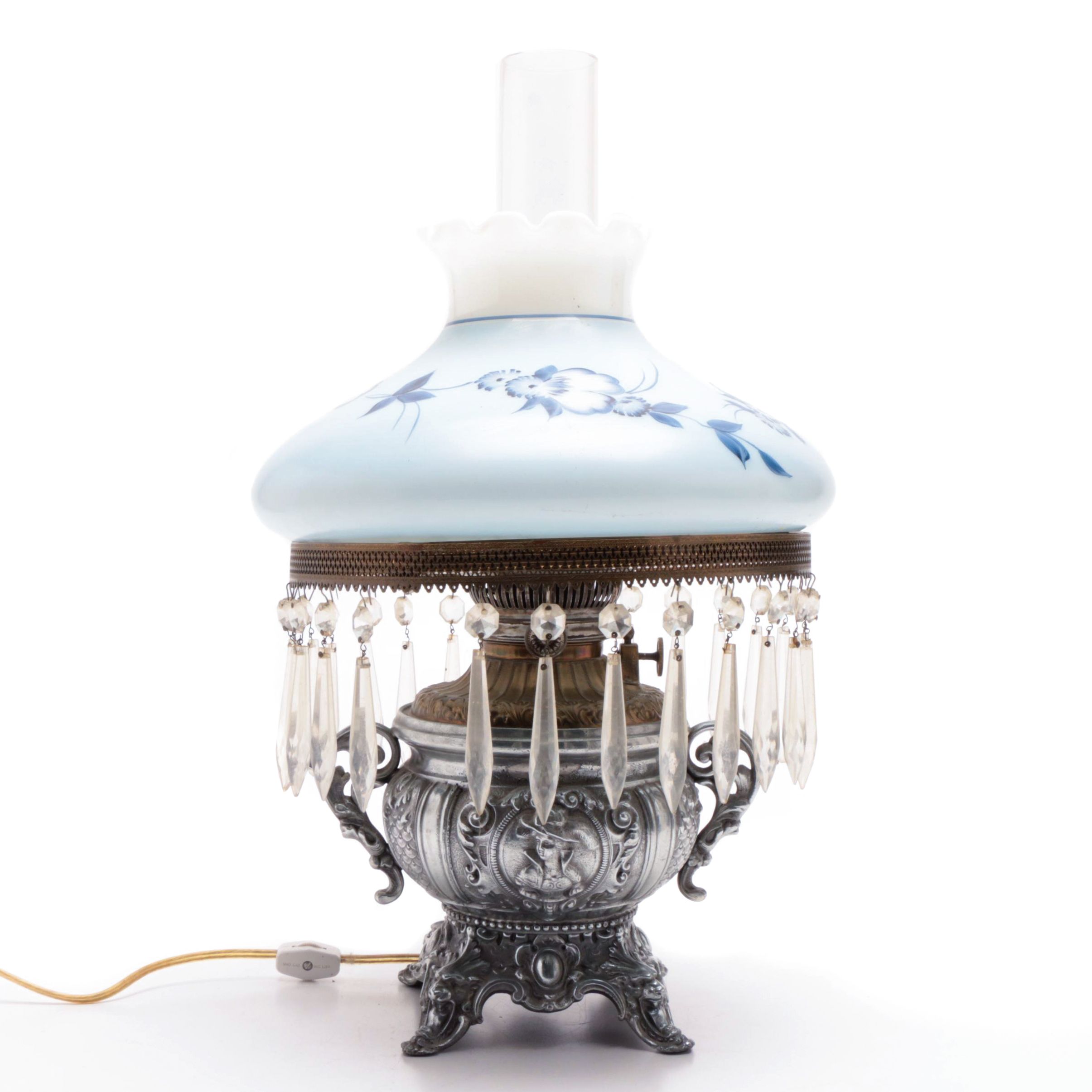 Electrified Oil Lamp with Prisms