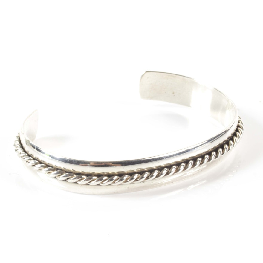 Sterling Silver Southwestern Style Cuff Bracelet