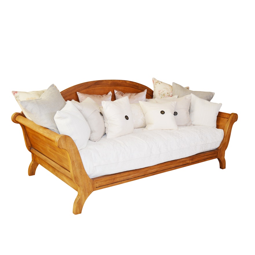 Contemporary Sleigh Style Wood Daybed by Century Furniture, Cazzy Collection