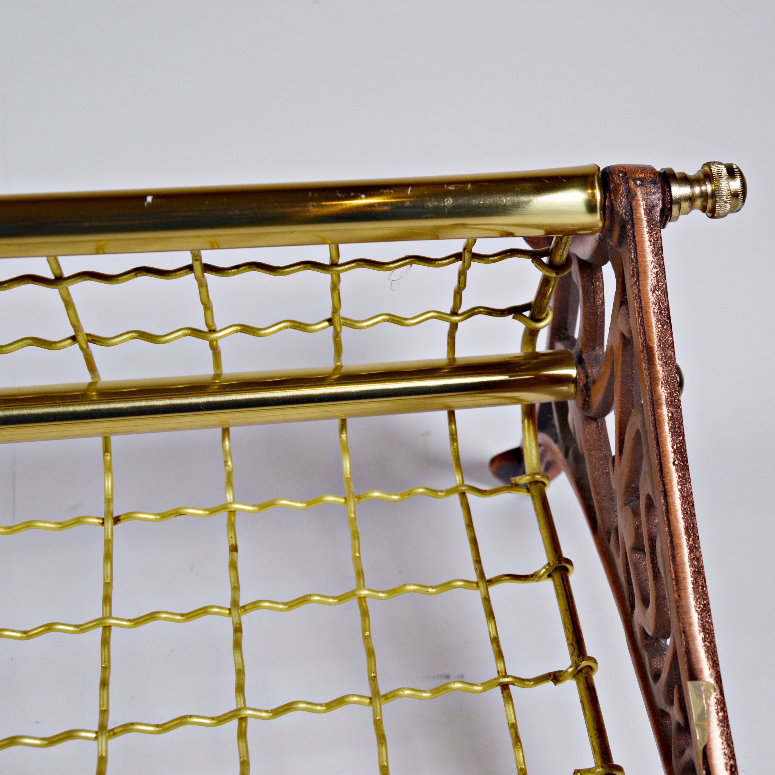 Copper and Brass Railroad Train Luggage Rack/Shelf