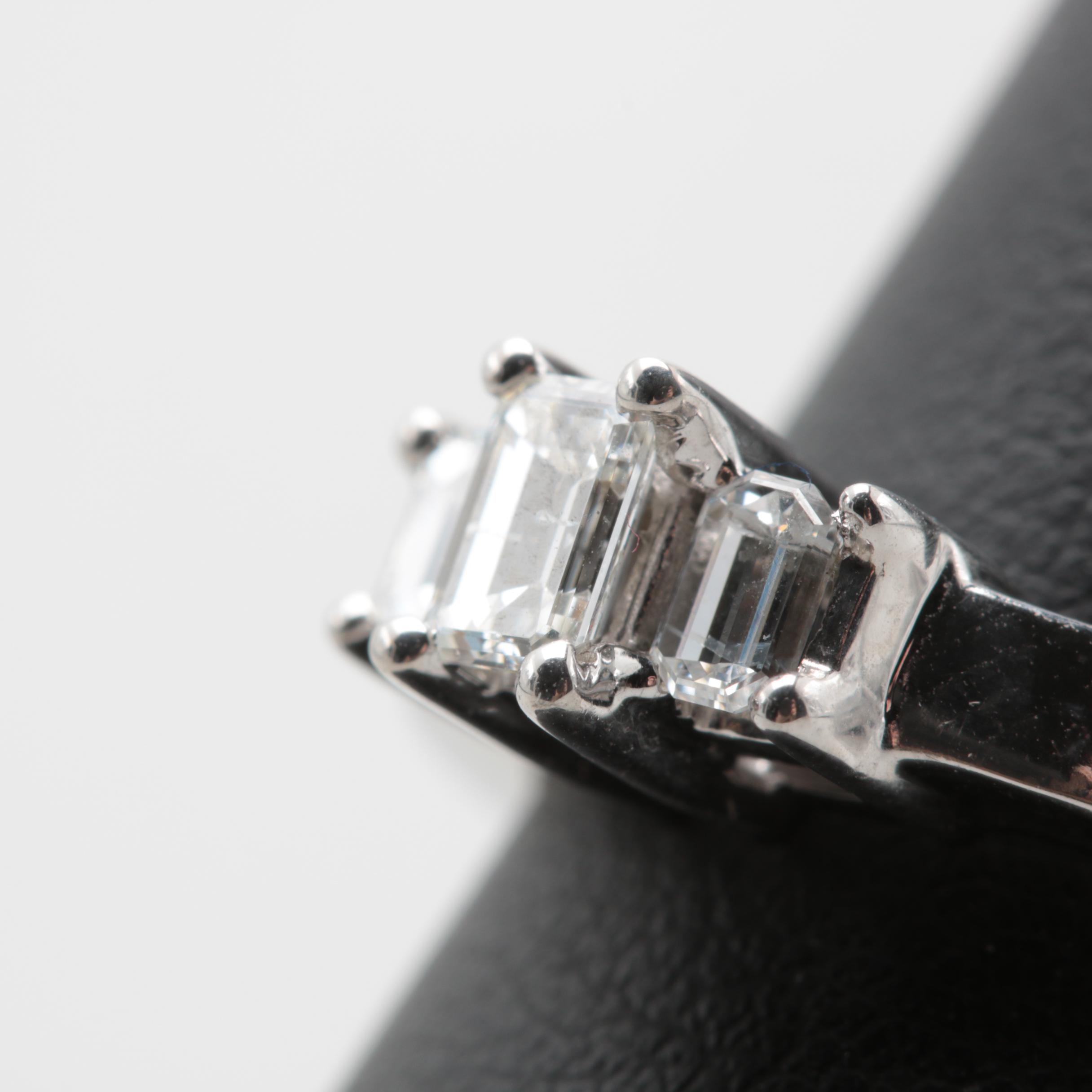 14K White Gold Diamond Ring