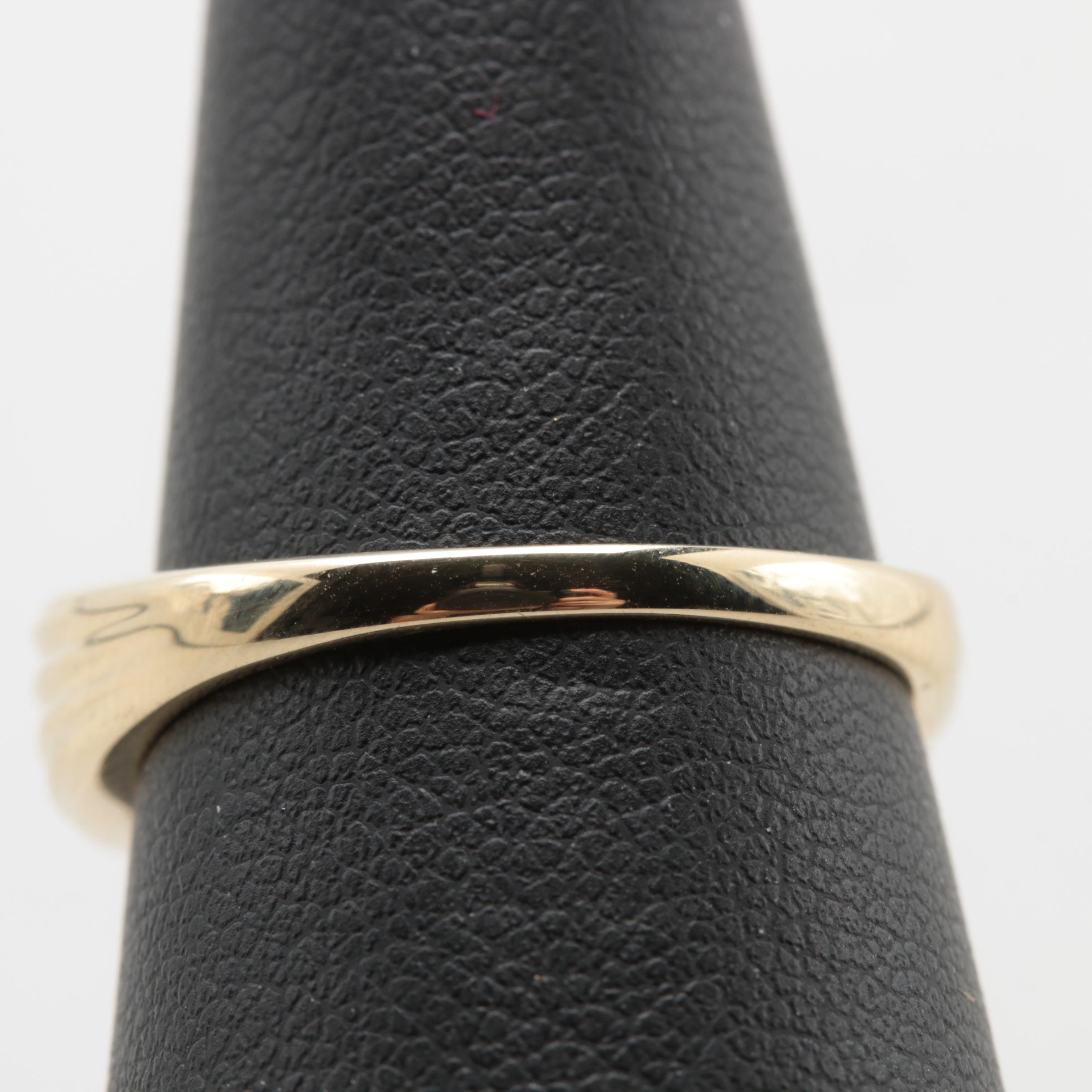 14K Yellow Gold Sapphire and Apatite Ring