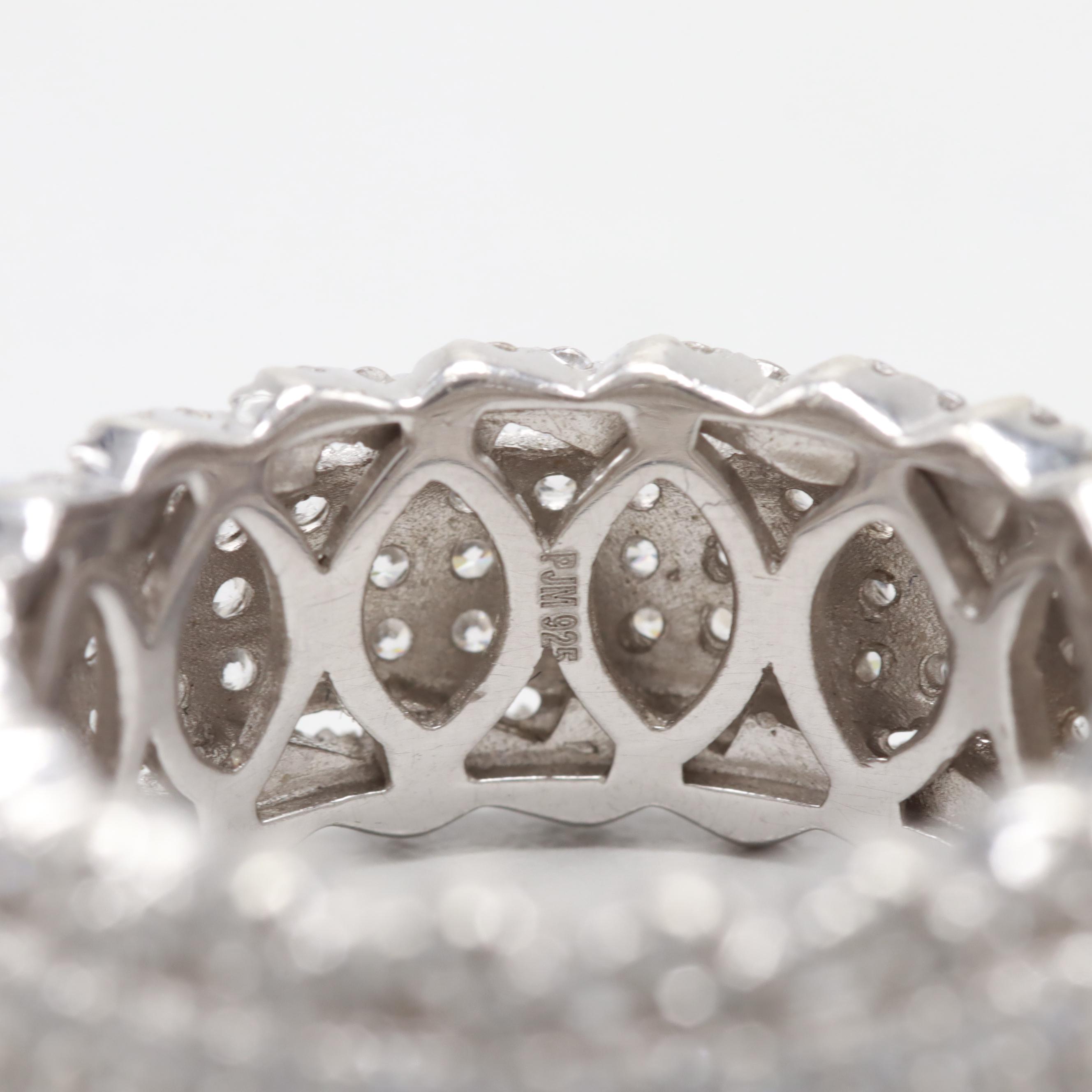 Sterling Silver Cubic Zirconia Eternity Band