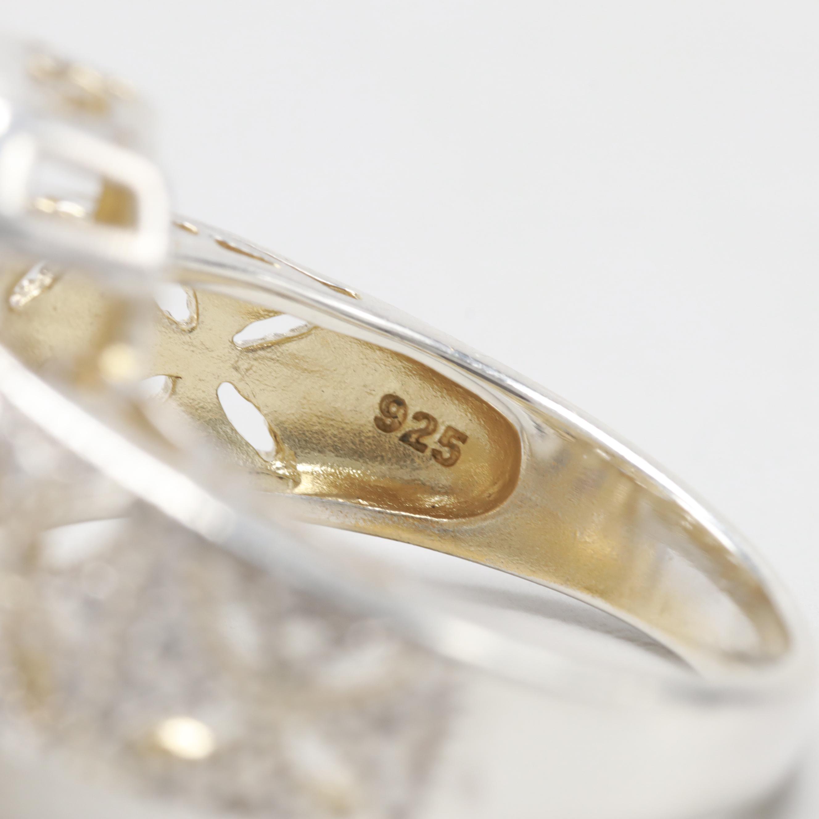 Sterling Silver Diamond Ring