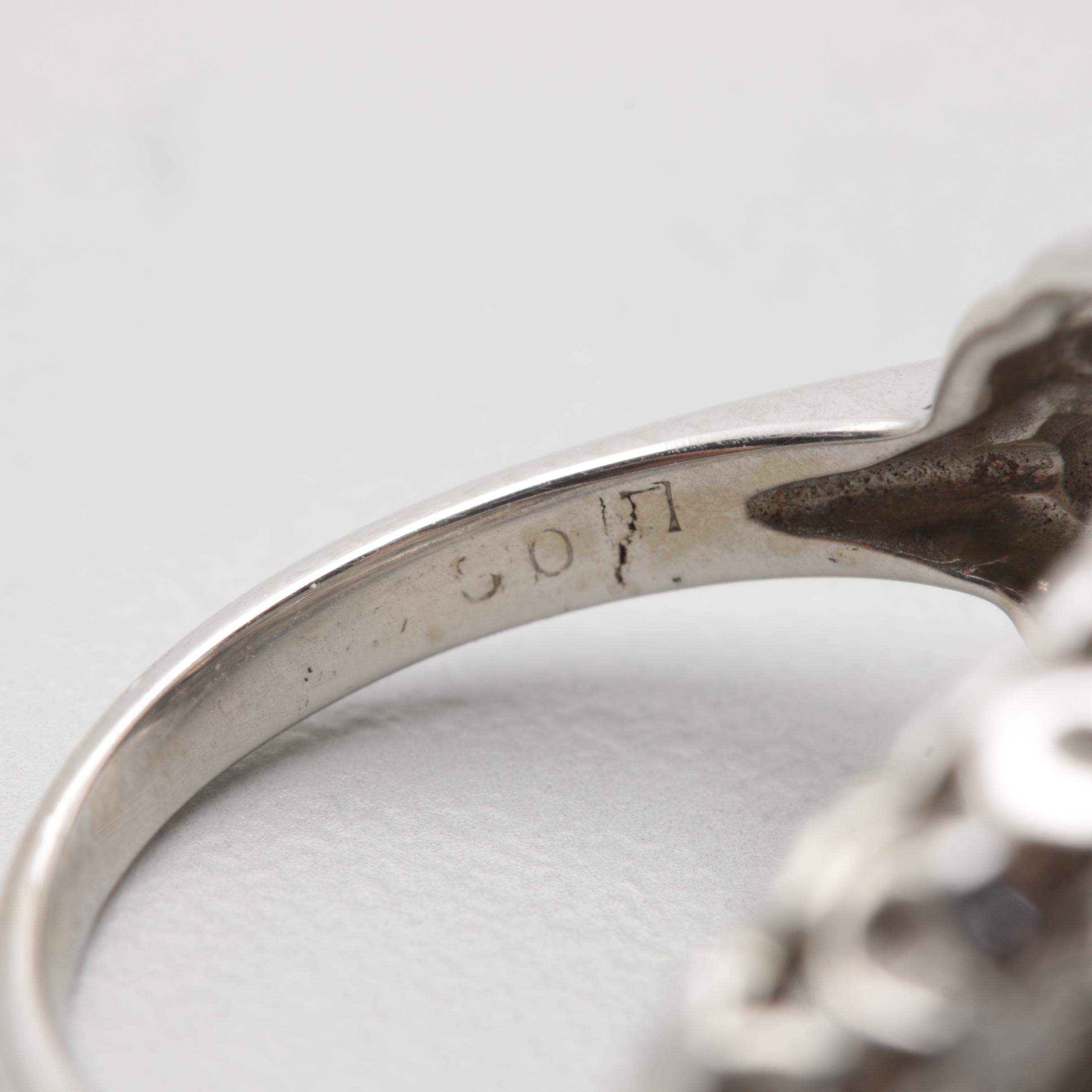 14K White Gold 1.35 CTW Diamond Ring