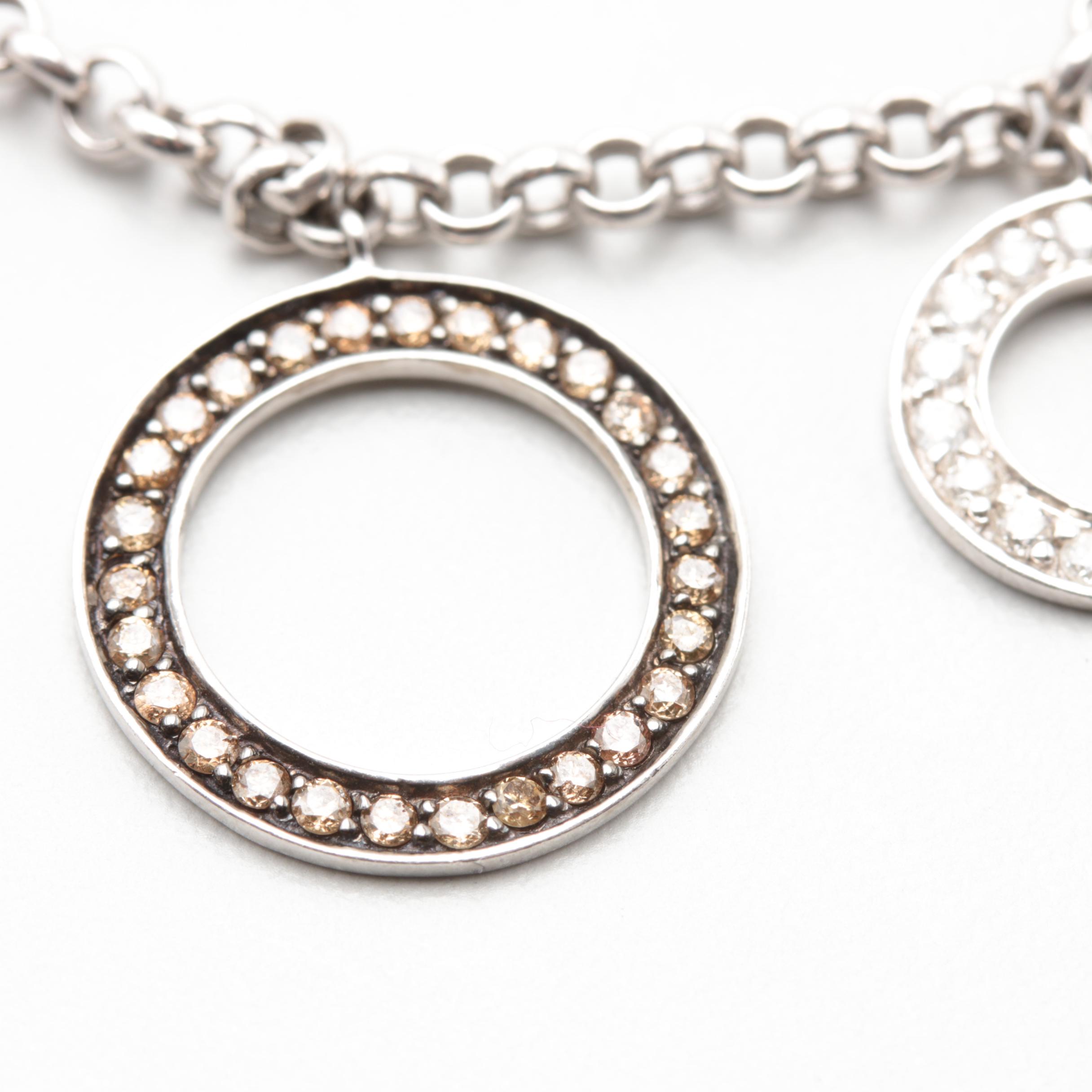 14K White Gold 2.42 CTW Diamond Bracelet