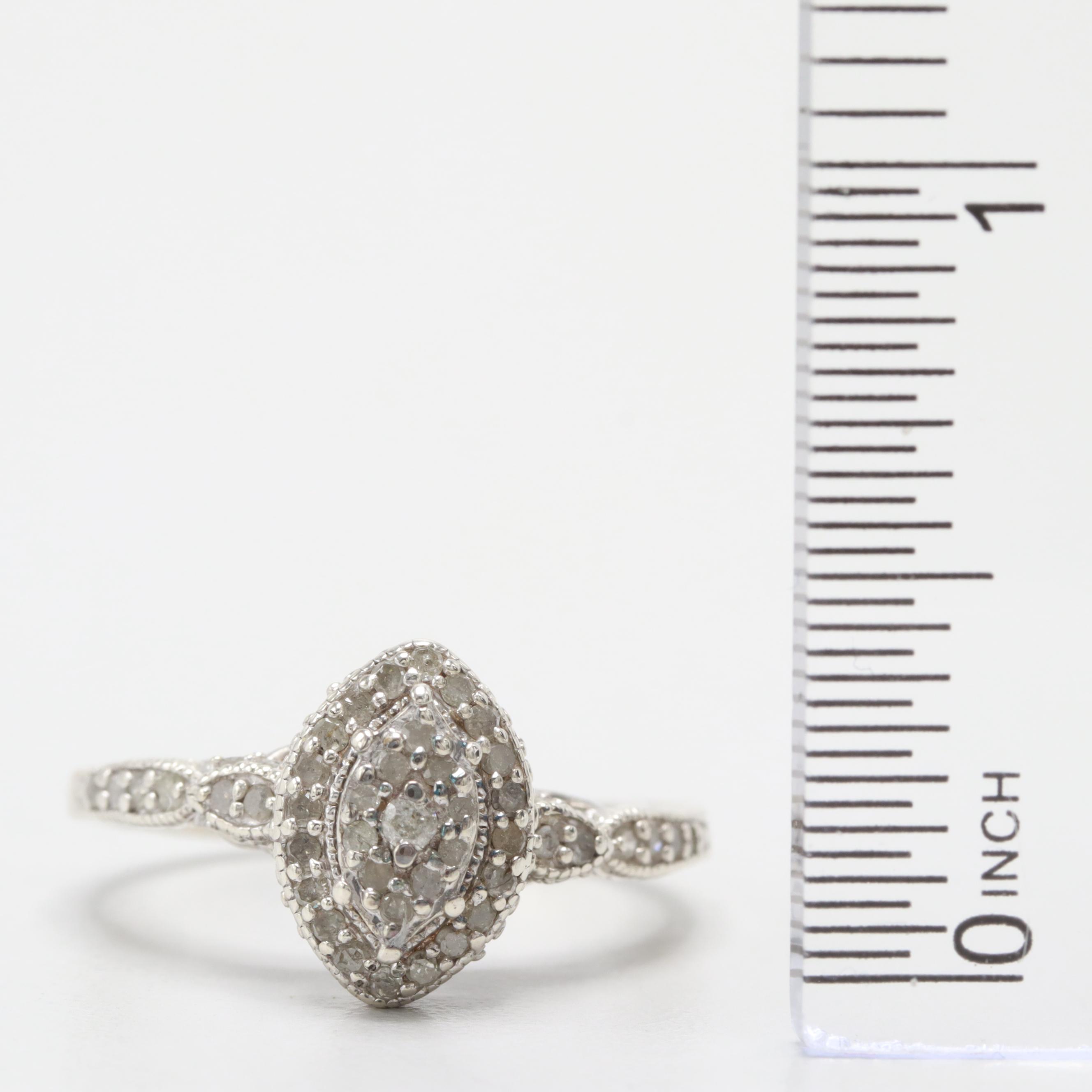 Sterling Silver Diamond Ring