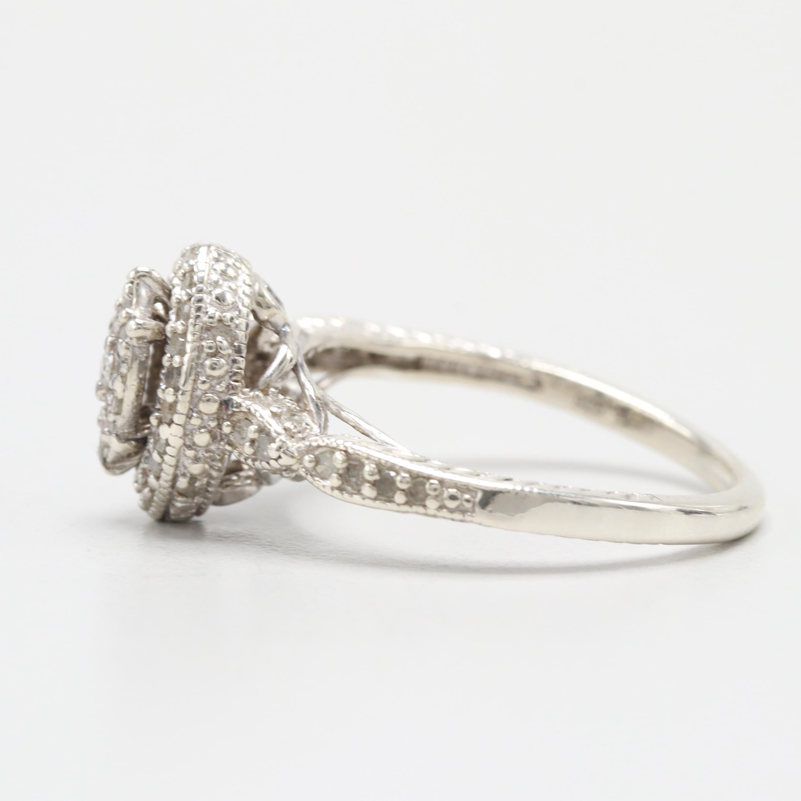 Sterling Silver Diamond Ring