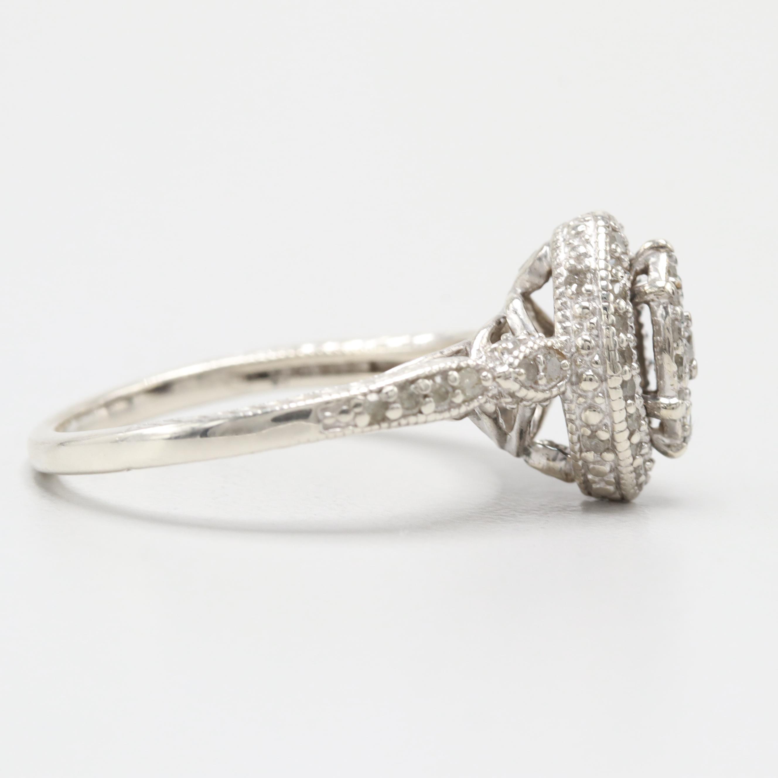 Sterling Silver Diamond Ring