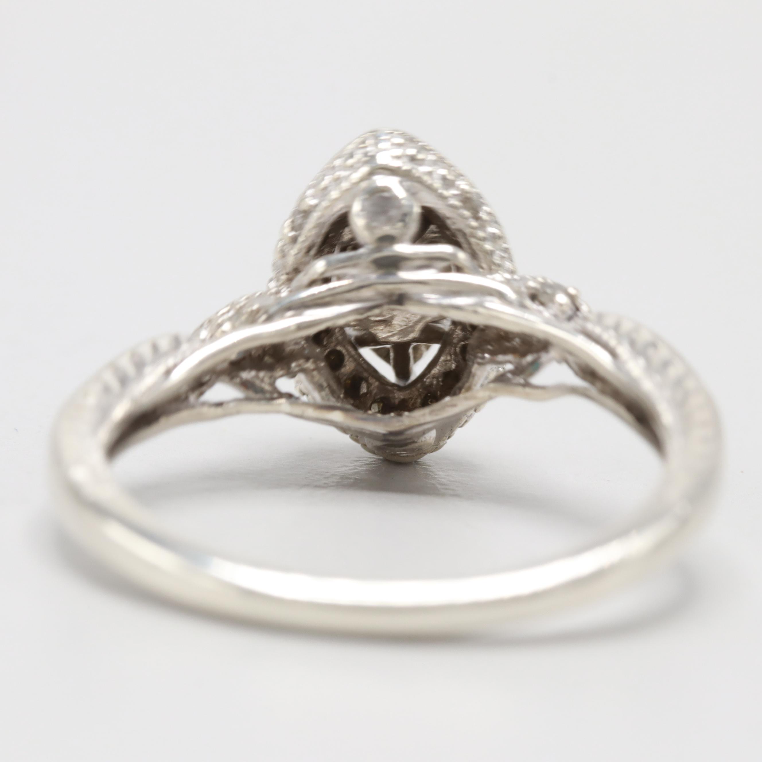 Sterling Silver Diamond Ring