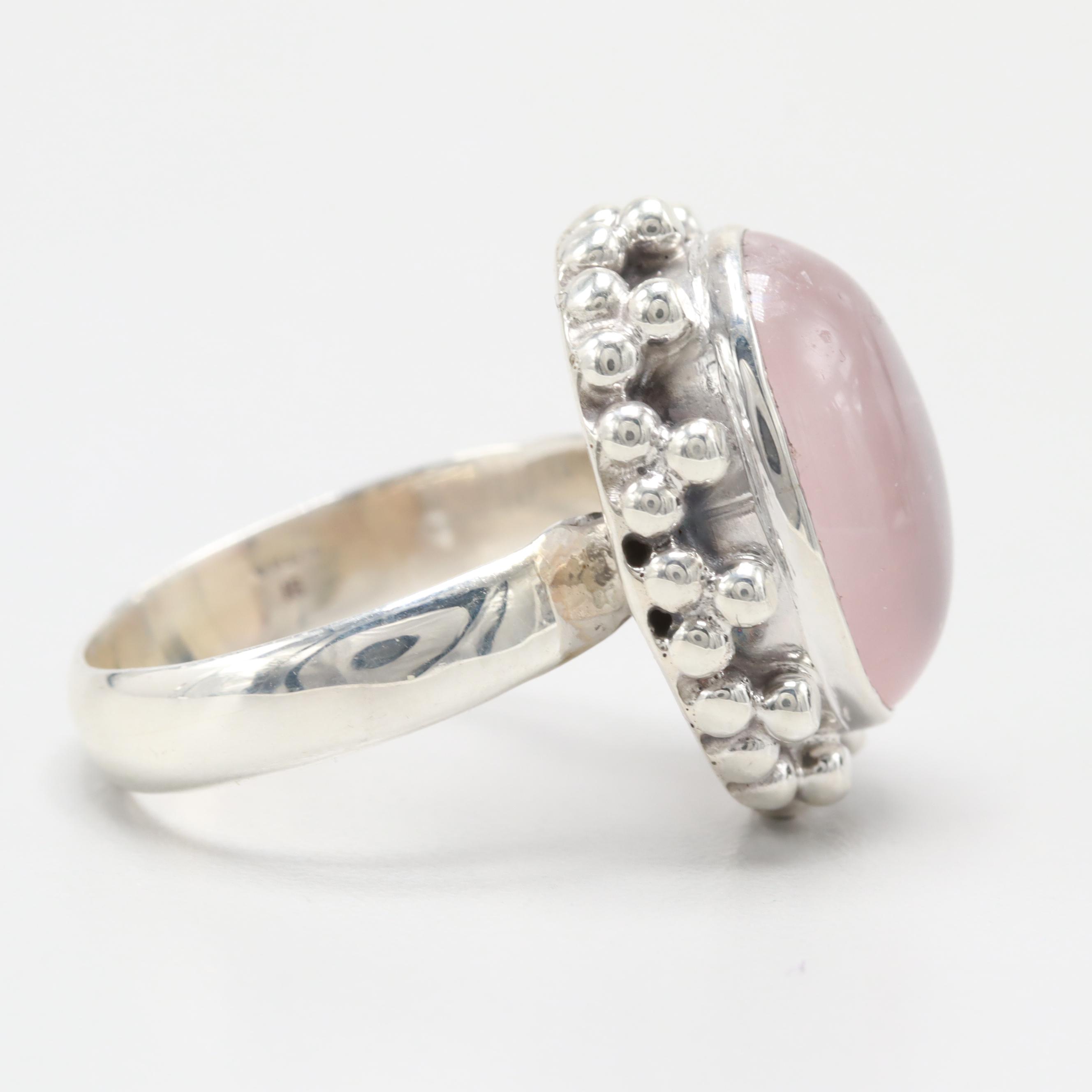 Sterling Silver Rose Quartz Ring
