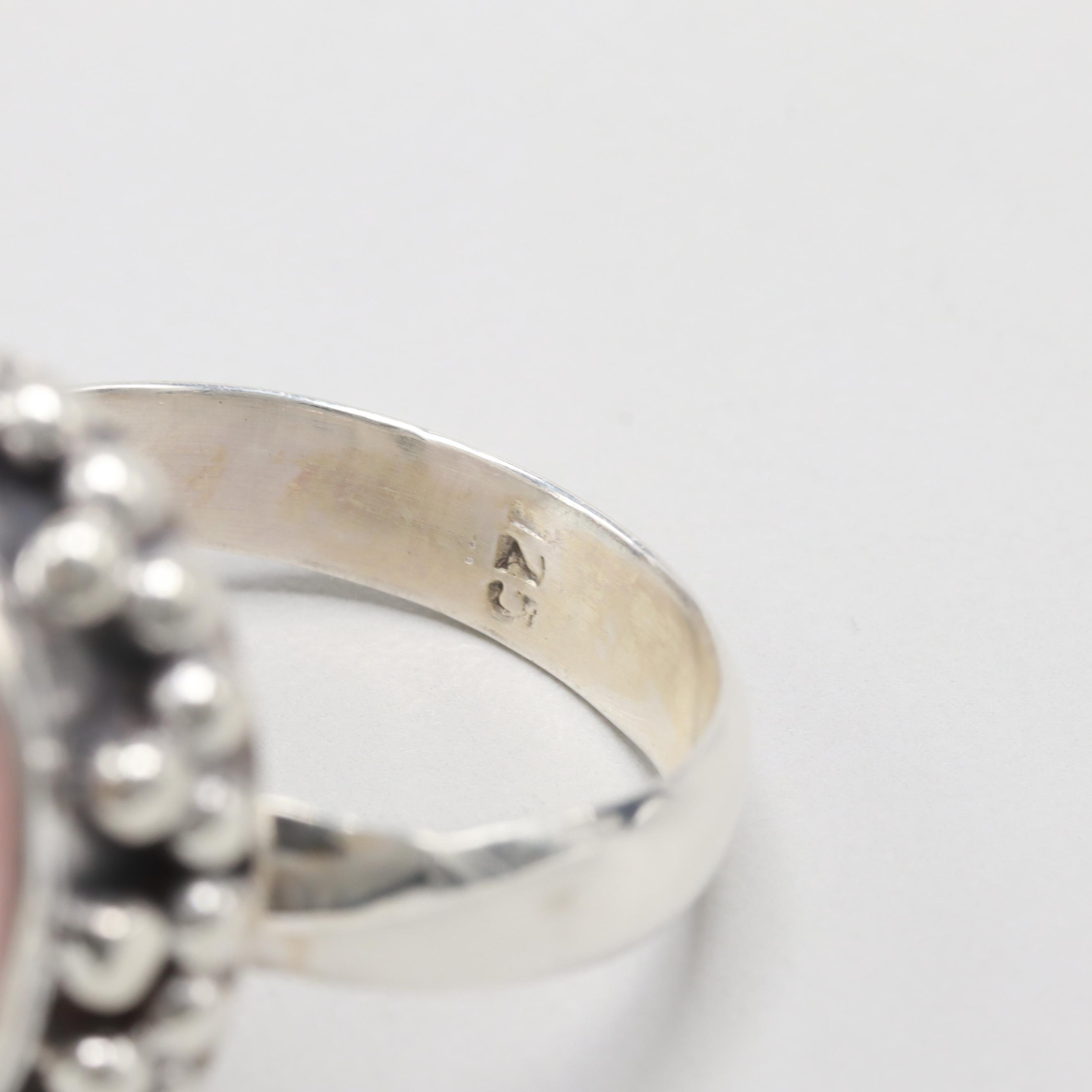 Sterling Silver Rose Quartz Ring