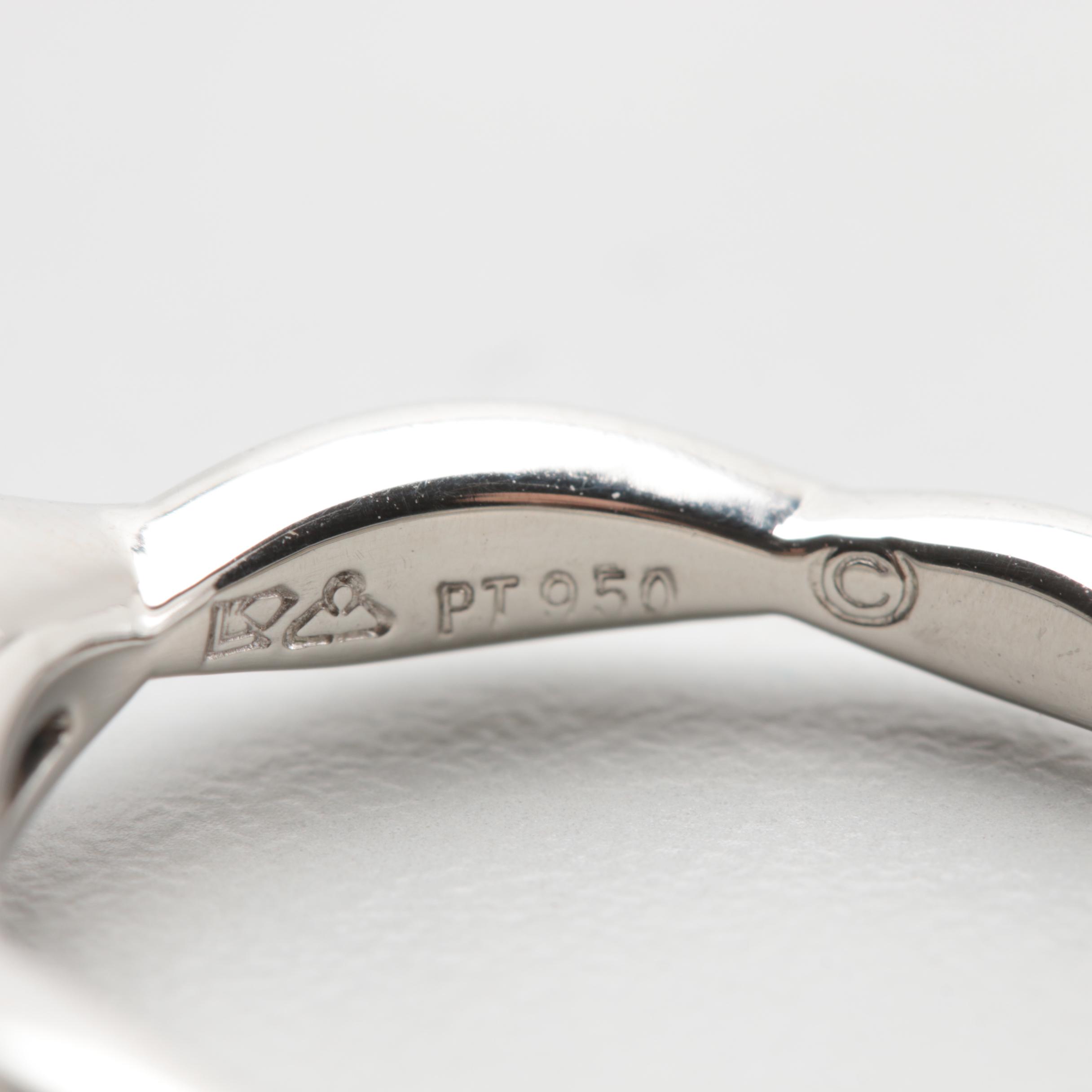 Platinum Blue Sapphire Ring