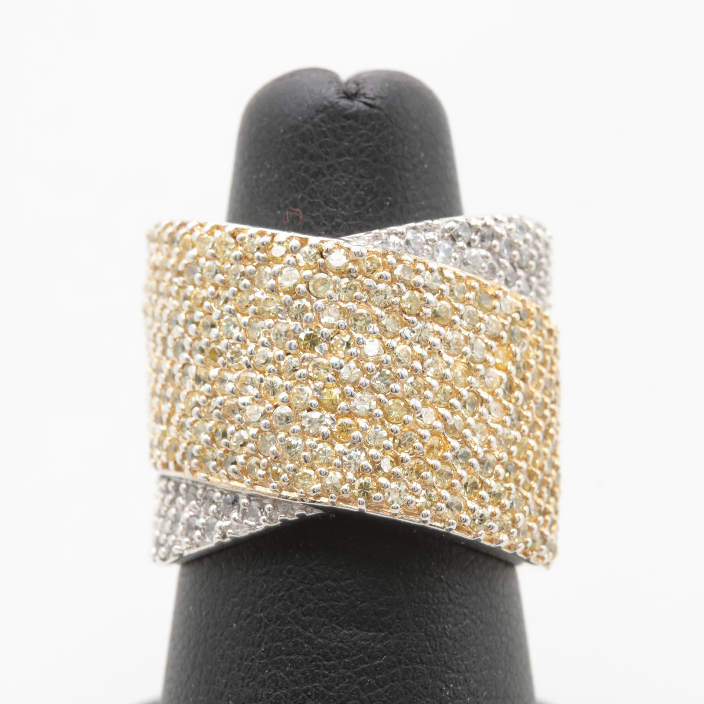 Sterling Silver Glass Ring