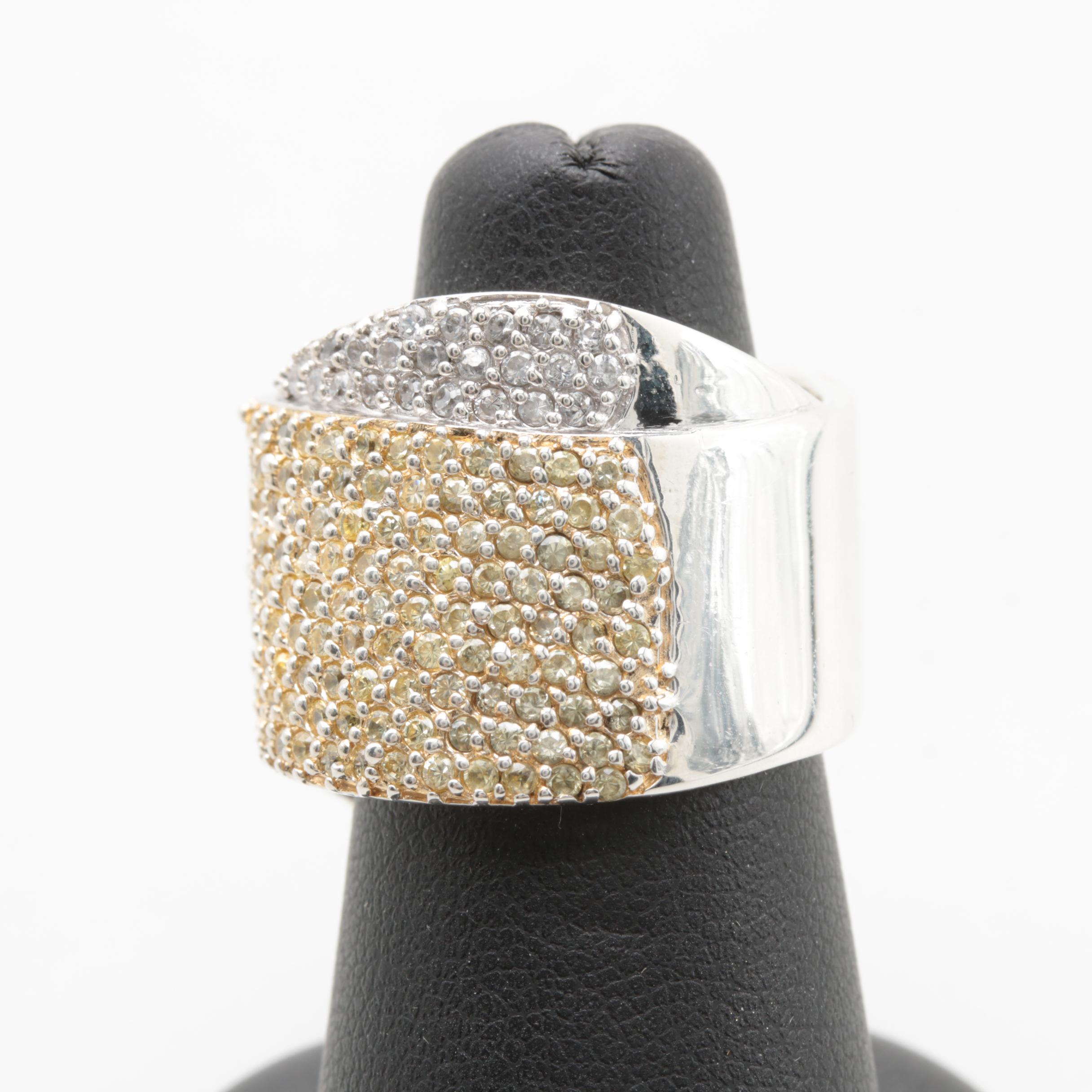 Sterling Silver Glass Ring