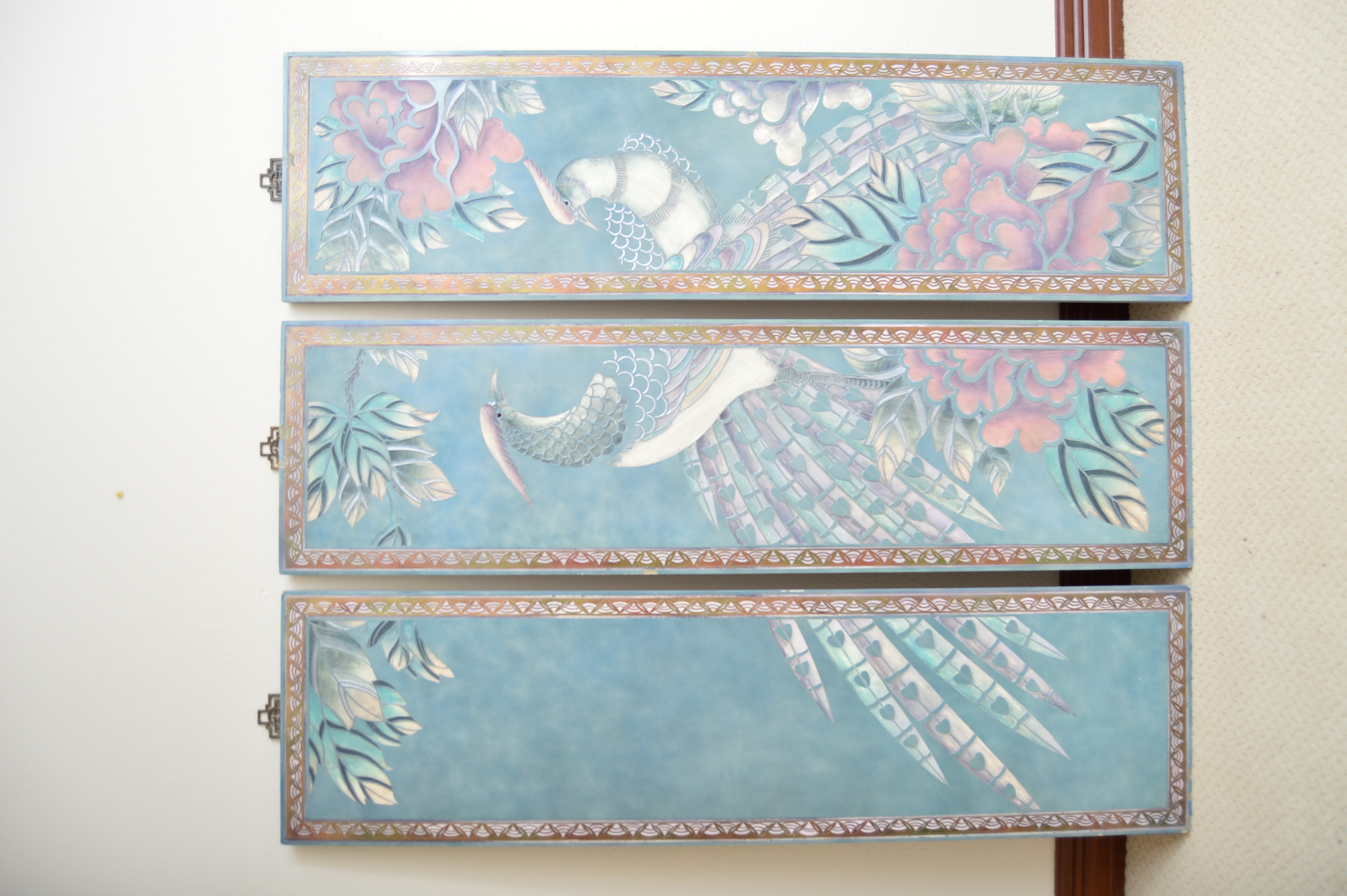 Chinese Style Painted Wood Wall Panels