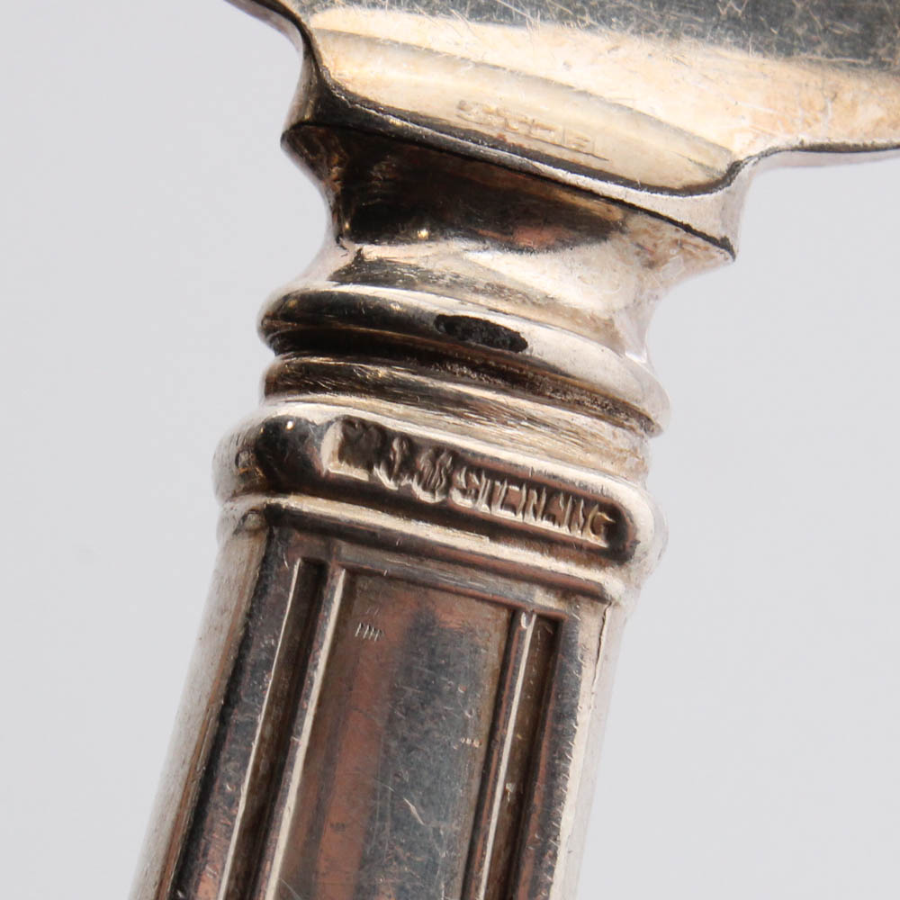 Vintage Carving Set with Sterling Silver Handles