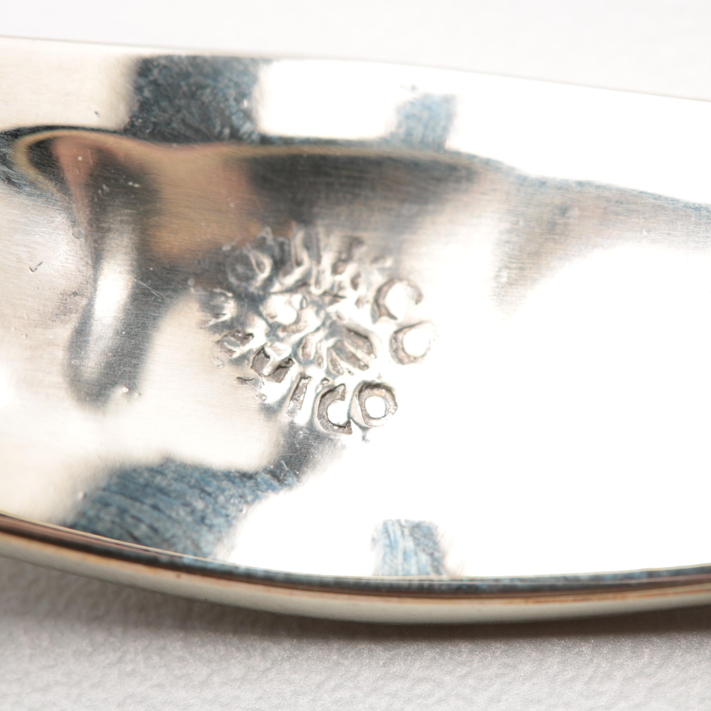 Taxco Silver Tone Abalone in Resin Bangle Bracelet