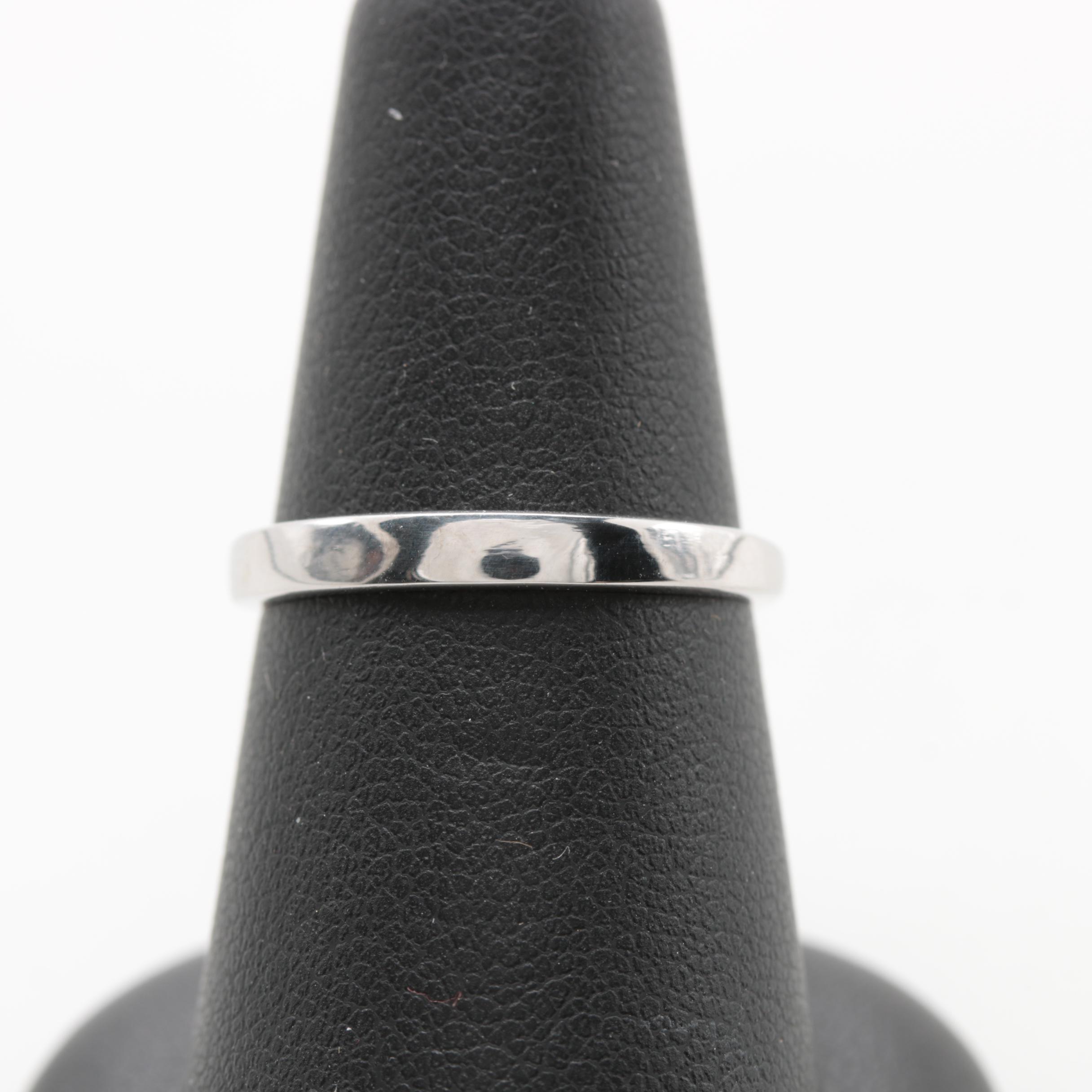 14K White Gold Blue Sapphire and Diamond Ring