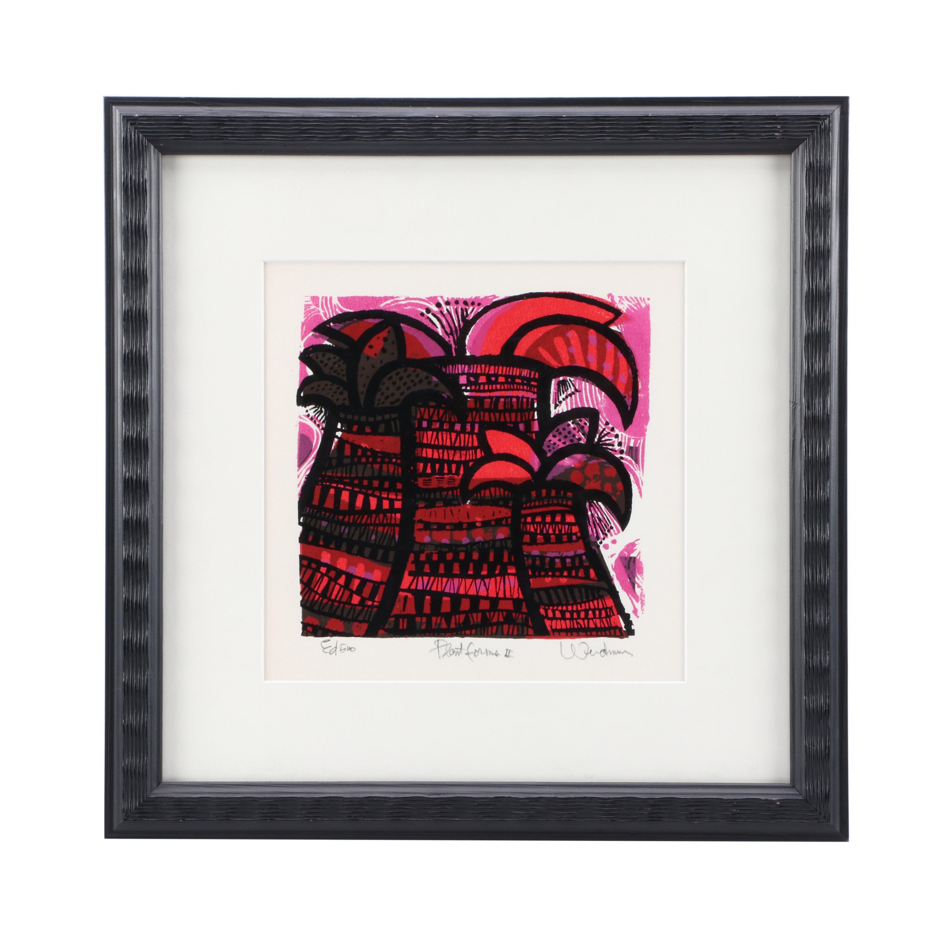 David Weidman Limited Edition Serigraph "Plant Forms II"