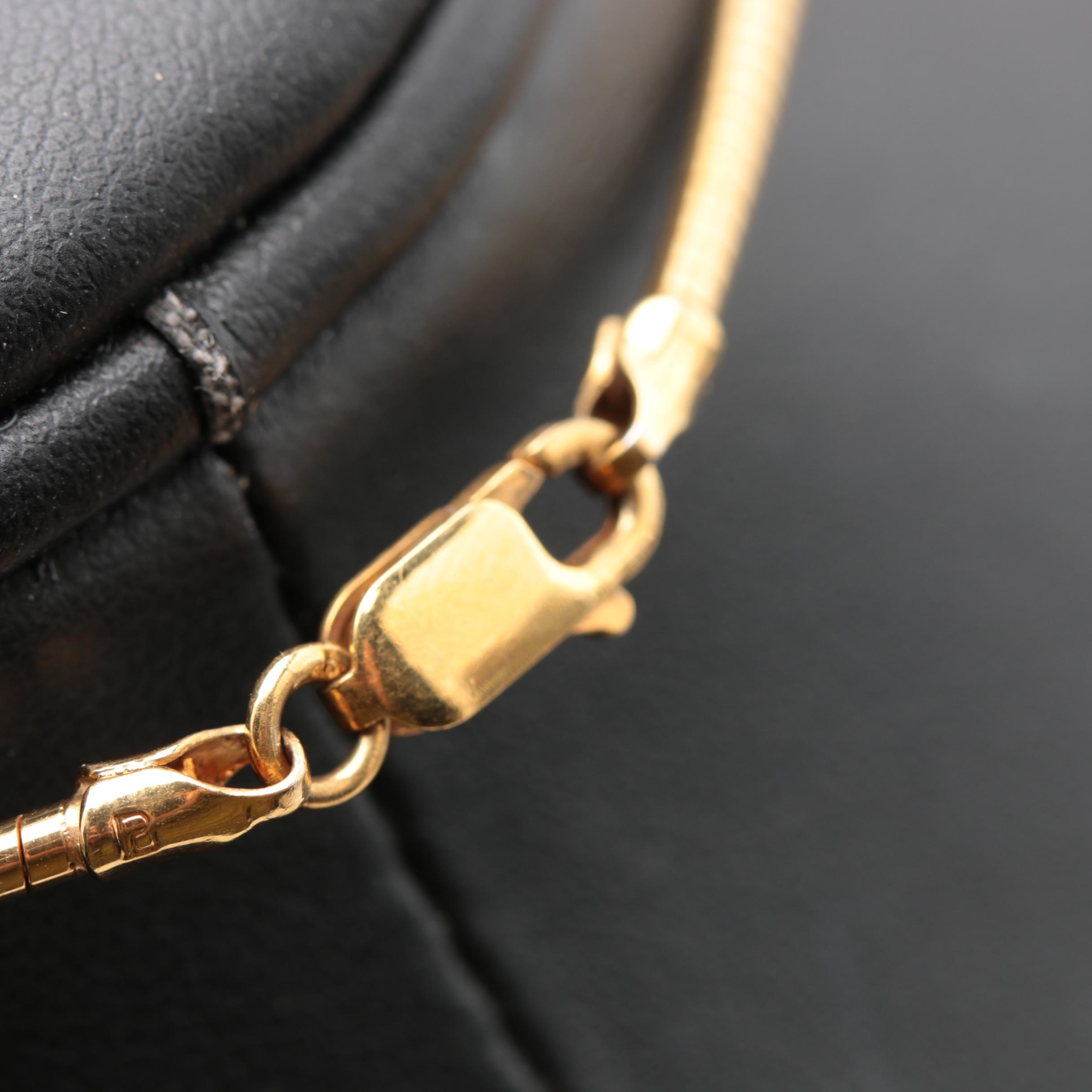 Gold Wash on Sterling Silver Diamond Omega Necklace