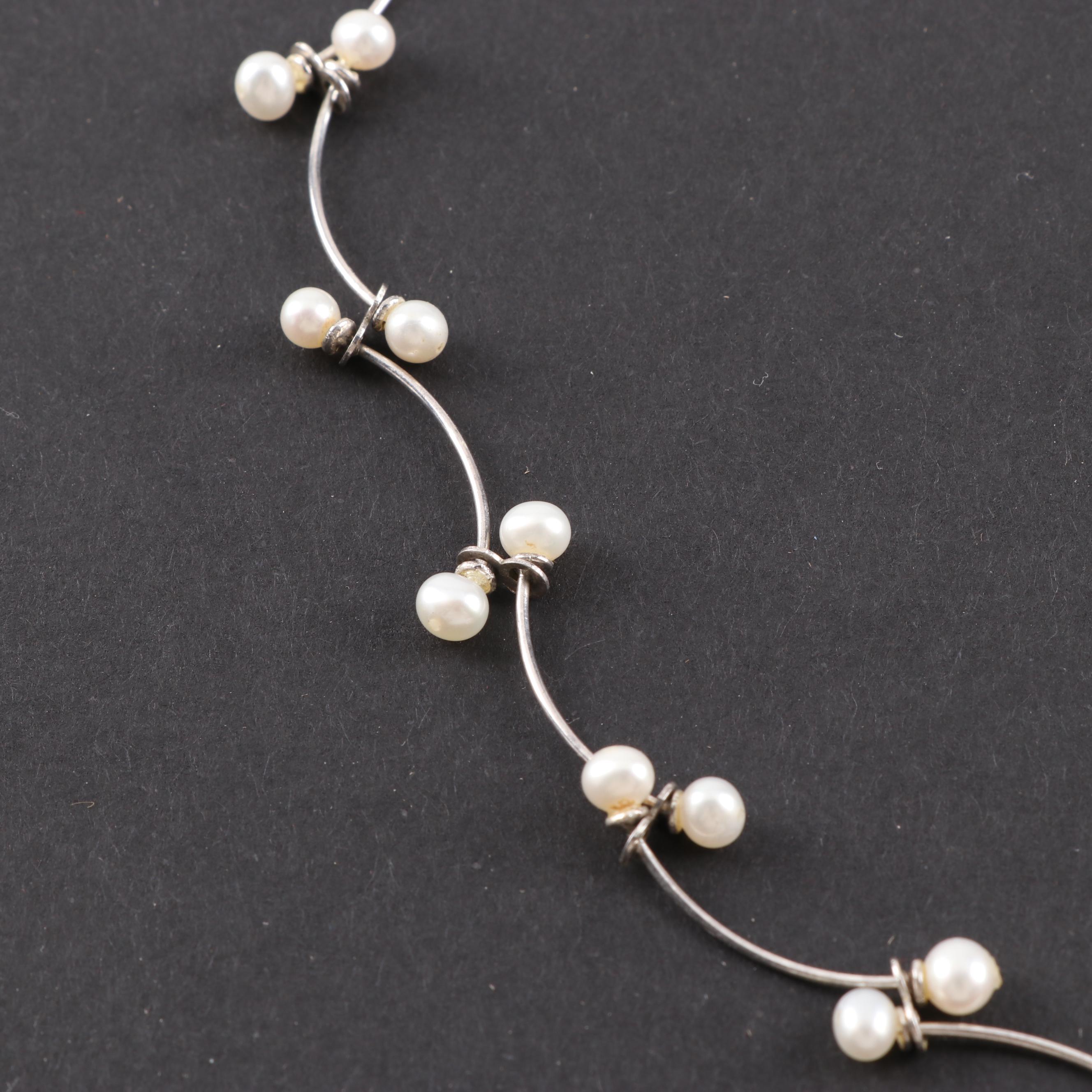 Sterling Silver and Freshwater Pearl Necklace