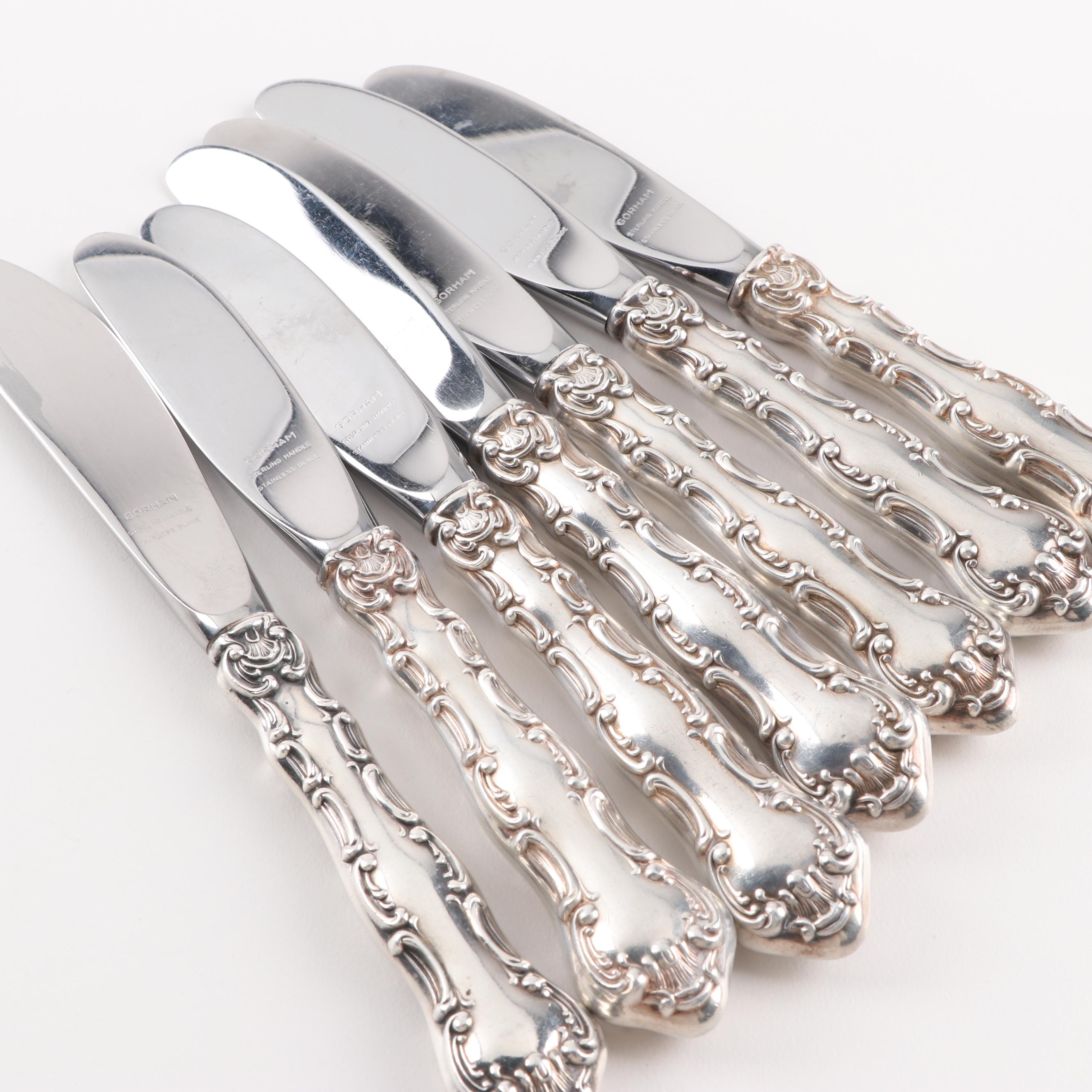 Gorham "Strasbourg" Sterling Handled Butter Knives, American