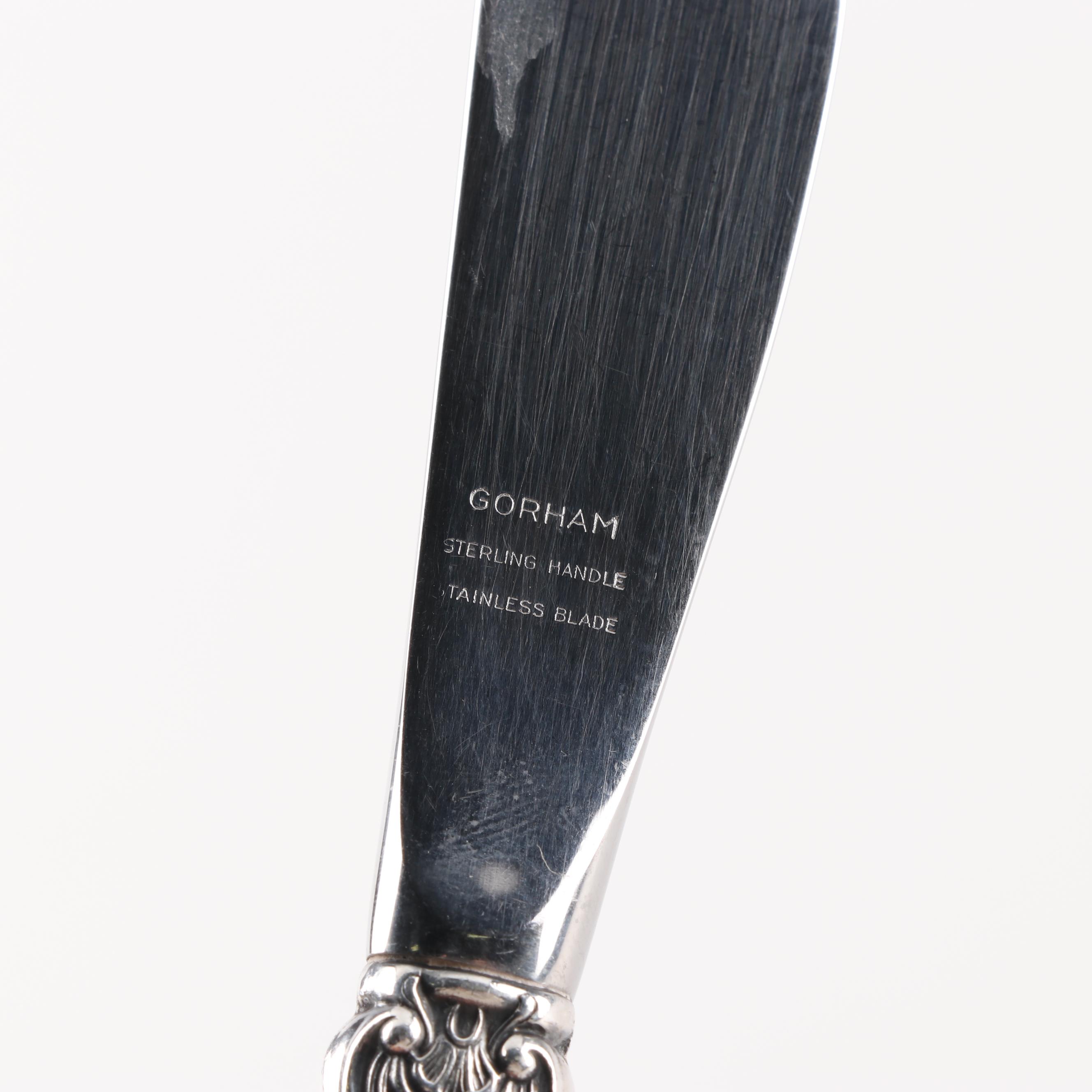Gorham "Strasbourg" Sterling Handled Butter Knives, American