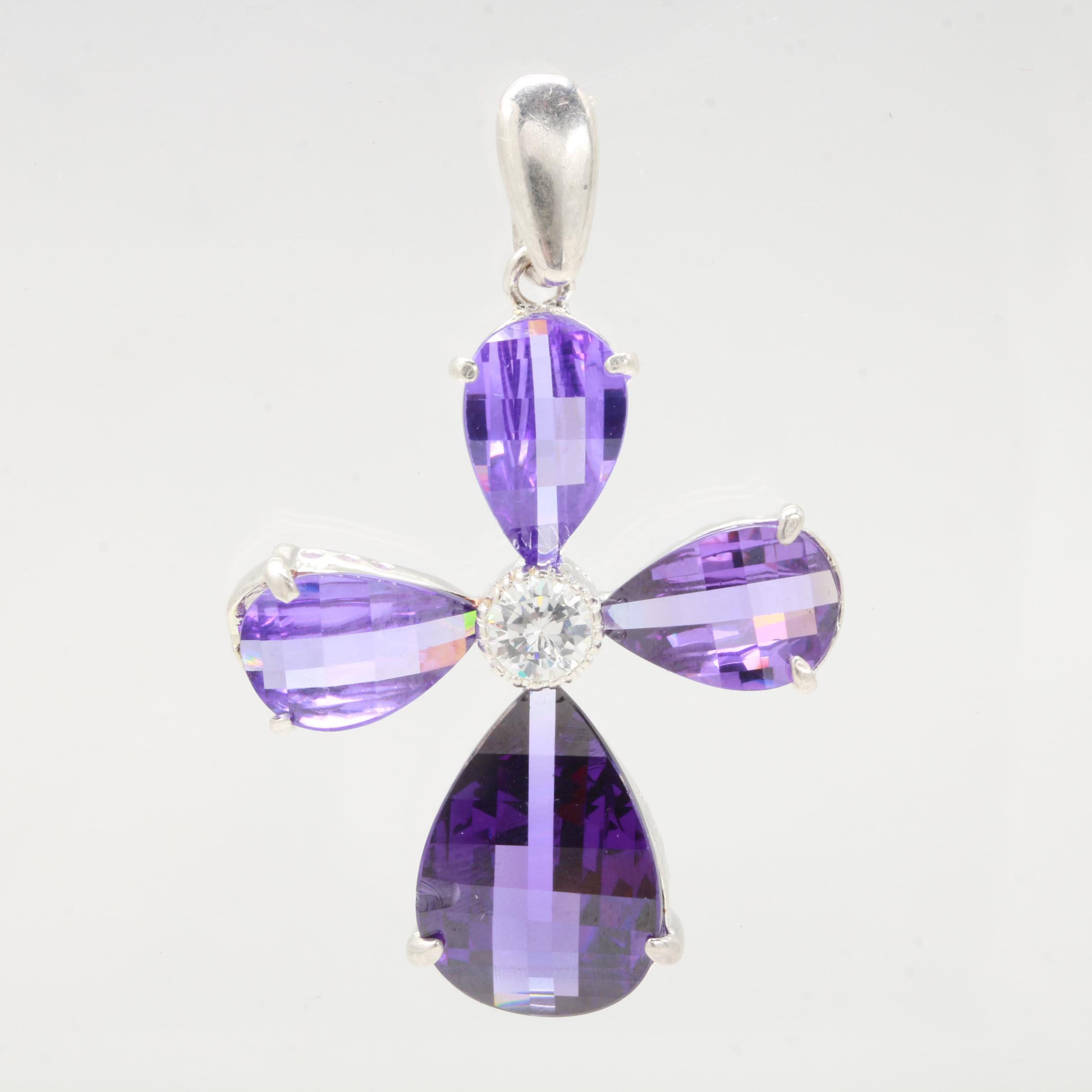 Sterling Silver Cubic Zirconia Pendant