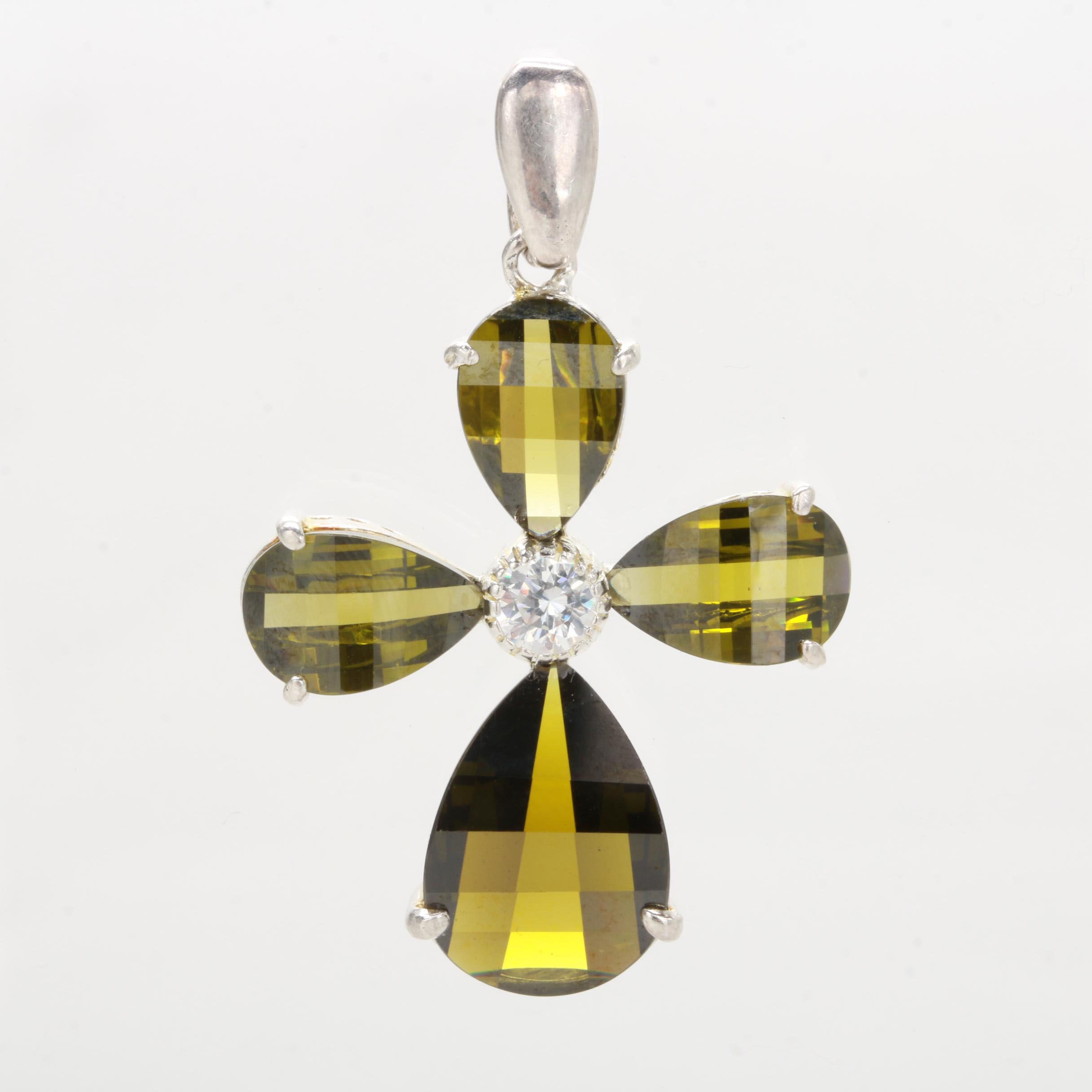 Sterling Silver Cubic Zirconia Pendant