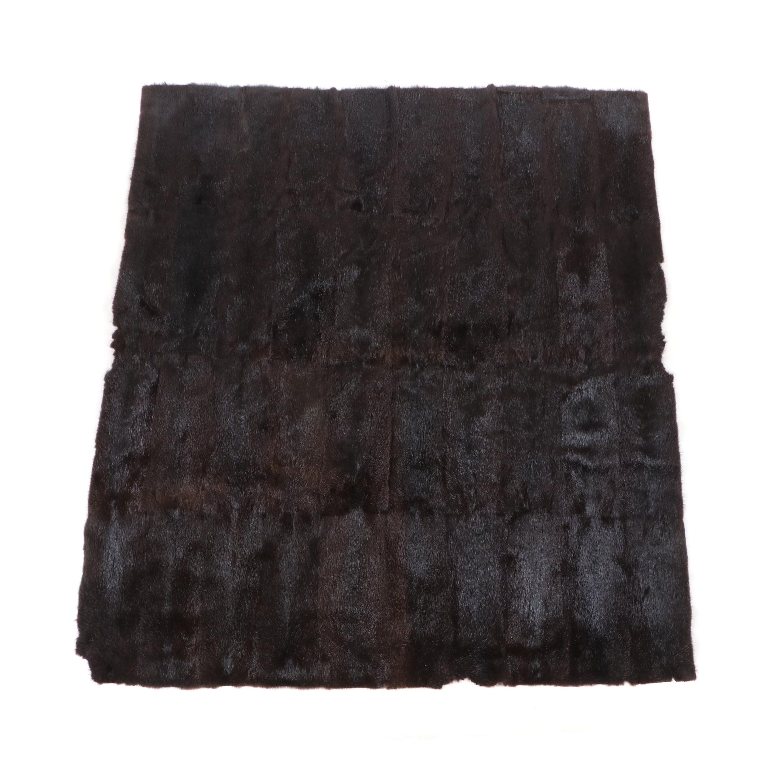 Dyed Musquash Fur Blanket