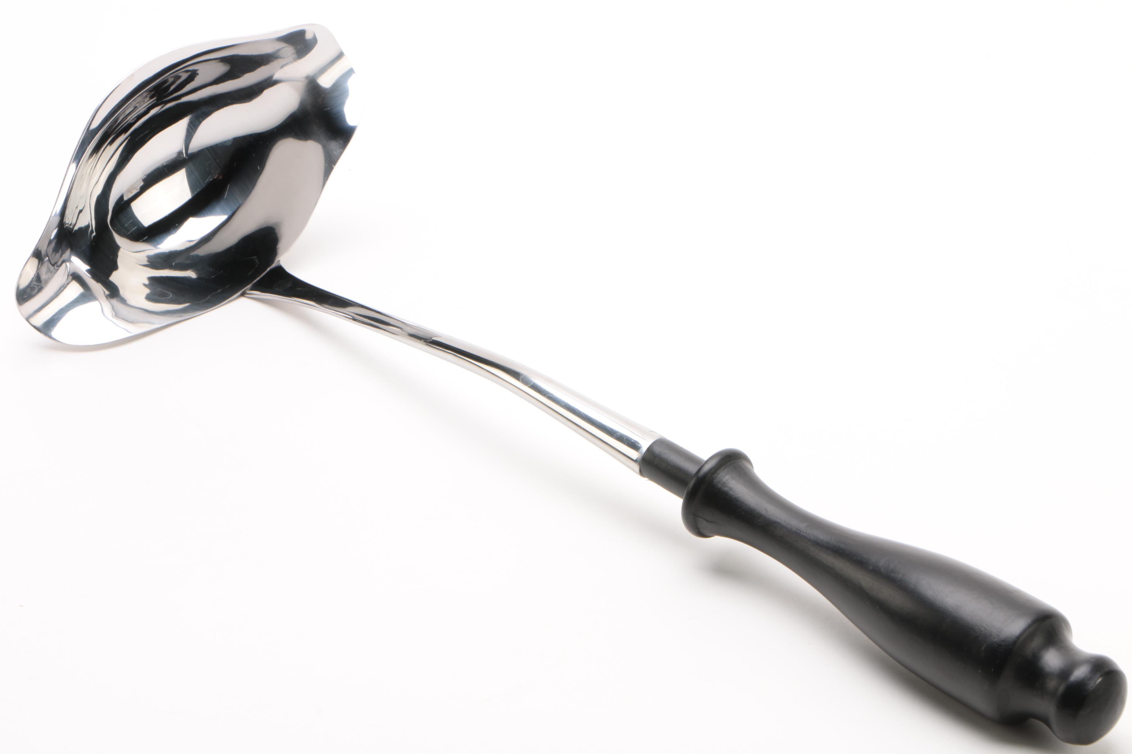 Silver Tone Punch Bowl Set with Lade, Tray, and Cup Holder