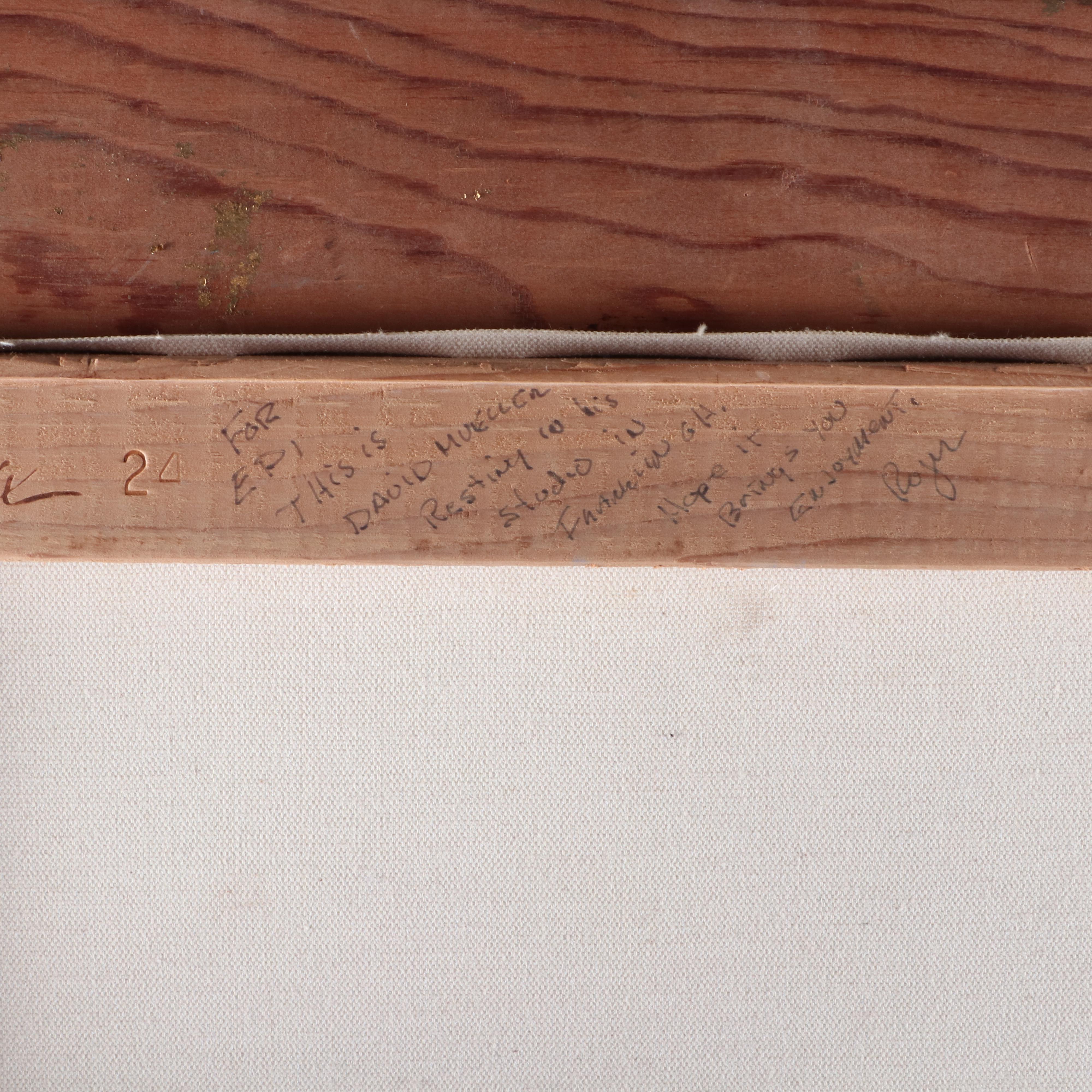 Roger William Heuck Oil Painting of Figure in Artist Studio