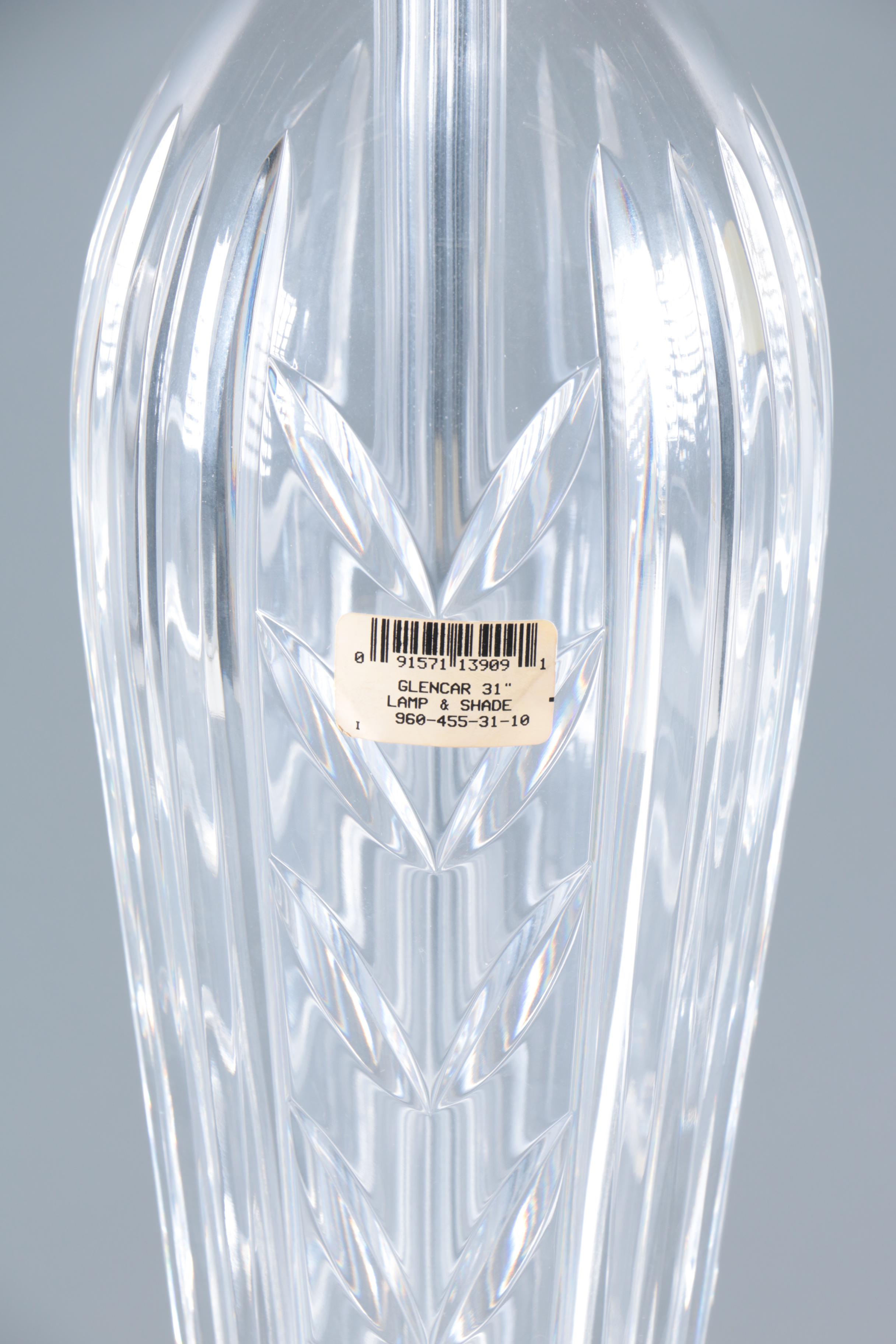 Waterford "Glencar" Crystal and Brass Table Lamp