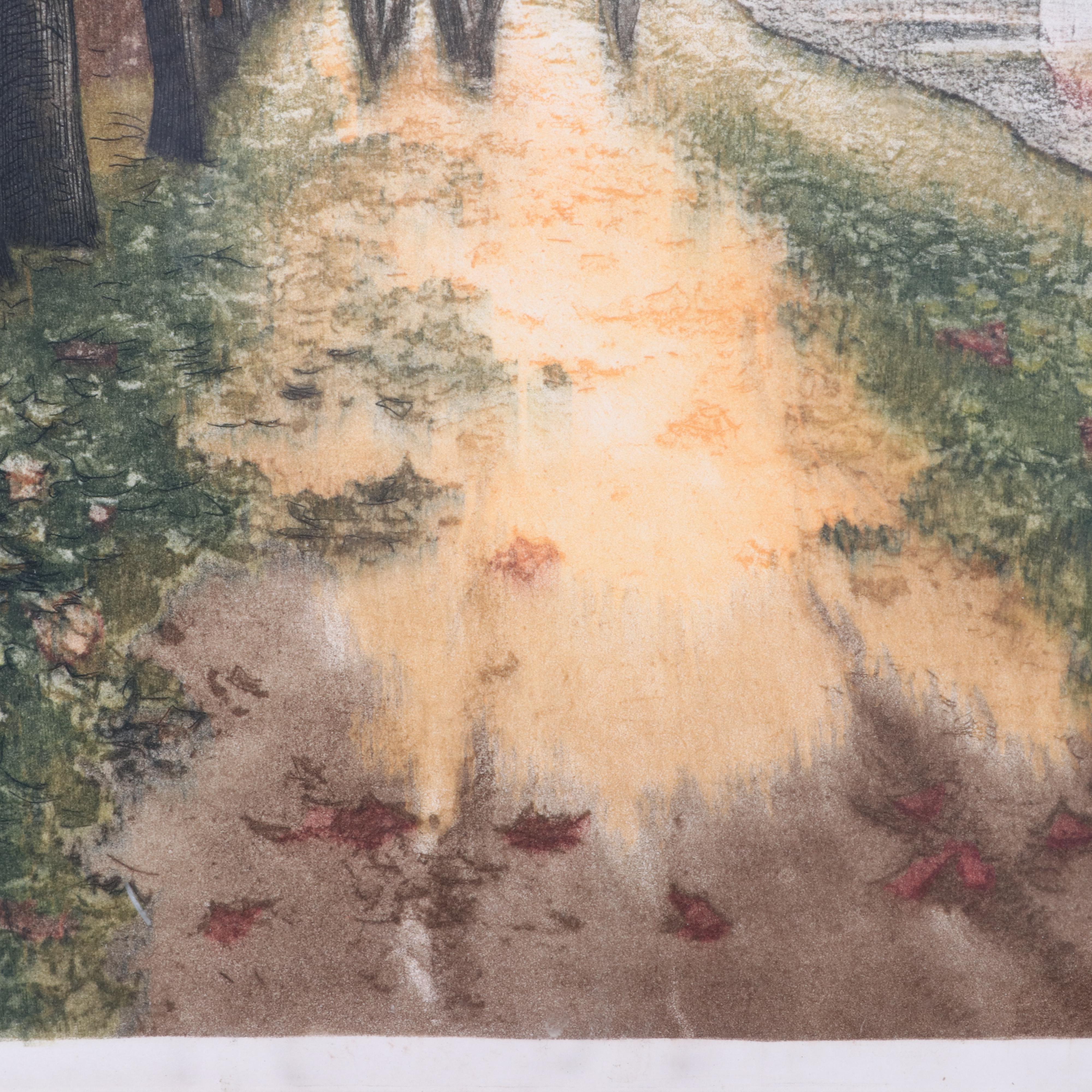 Henri Jourdain Etching à la Poupée "Canal en Automne"