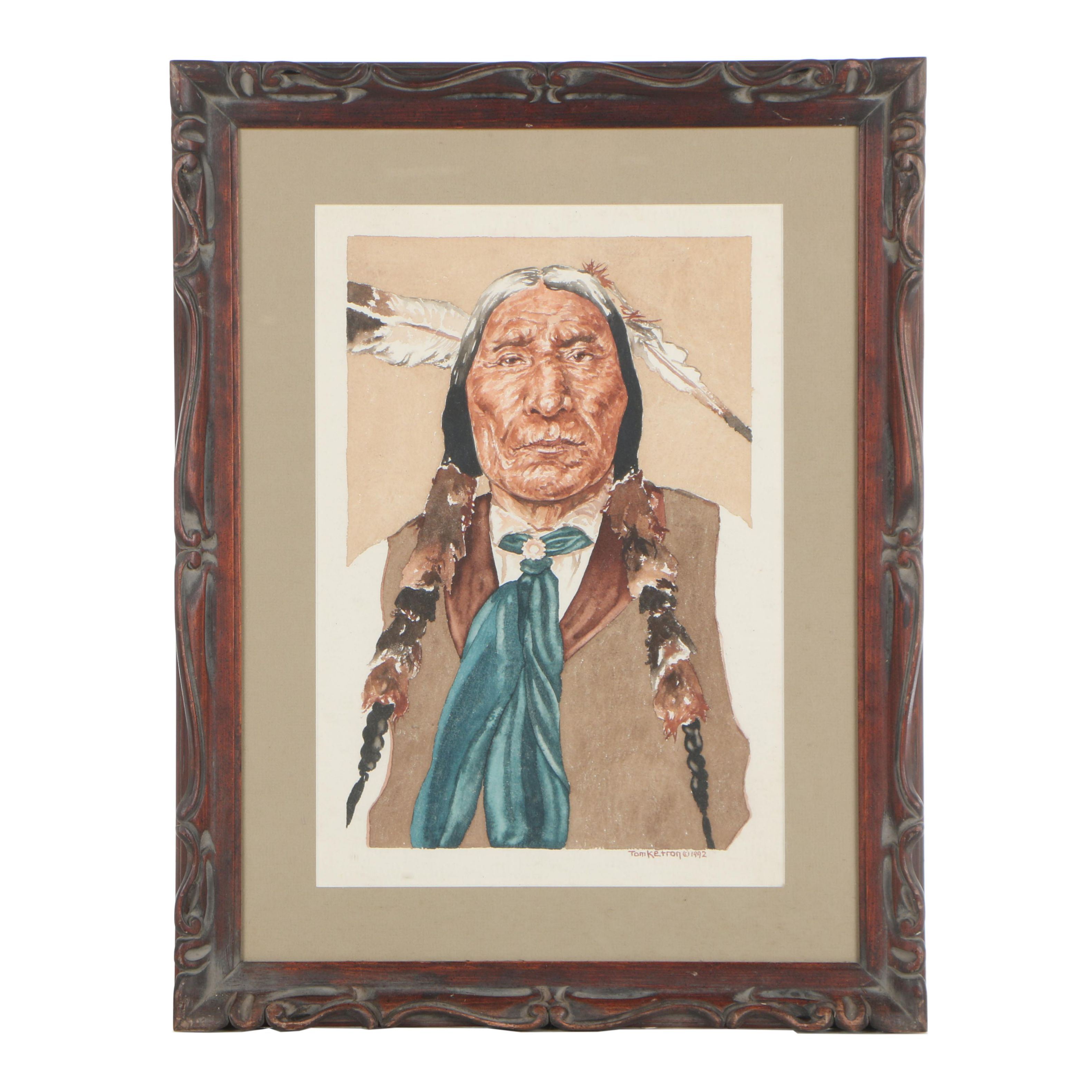 Tom Ketron 1992 Watercolor Painting