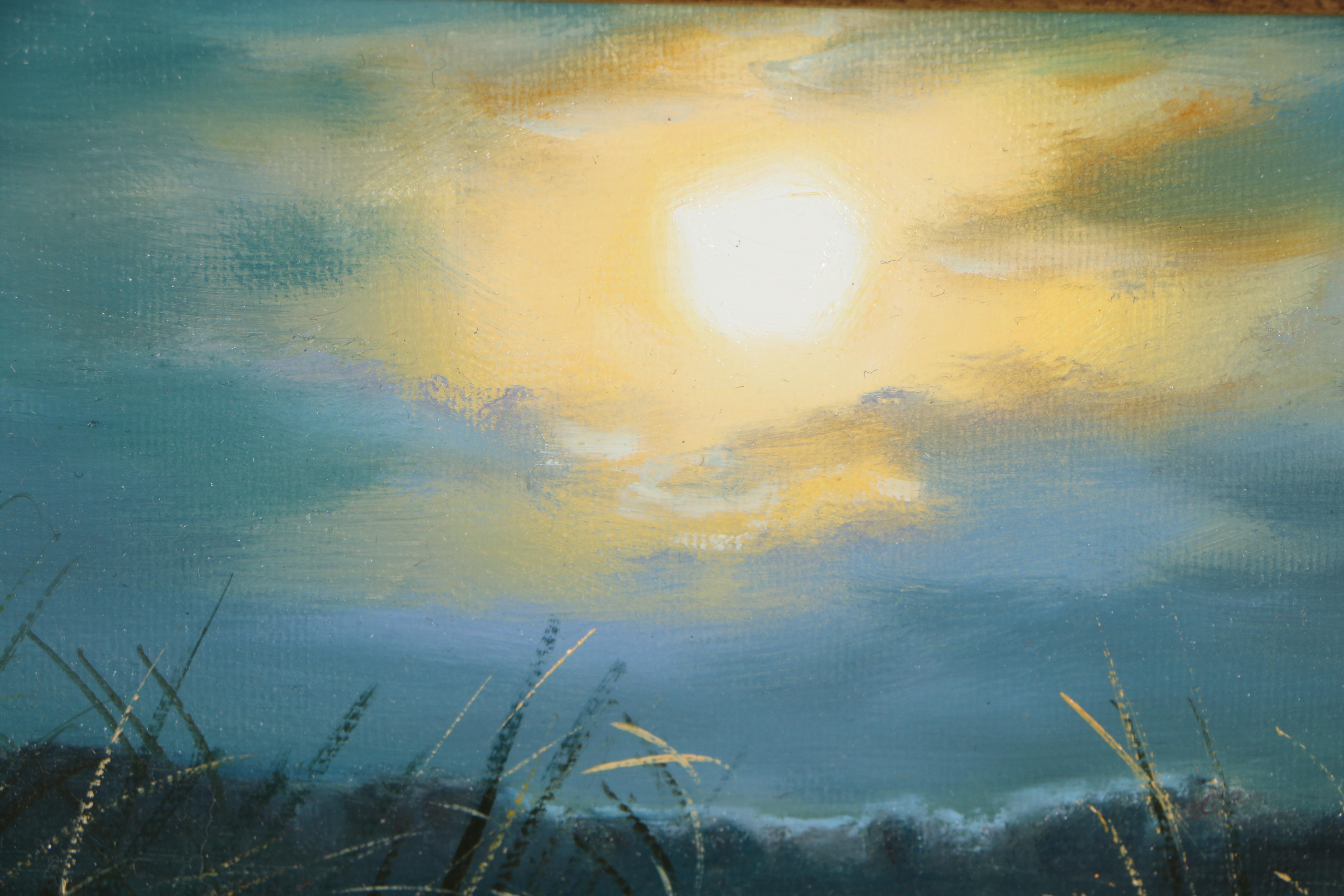 Jevgenijus Litvinas Oil Painting "Pond at Night"