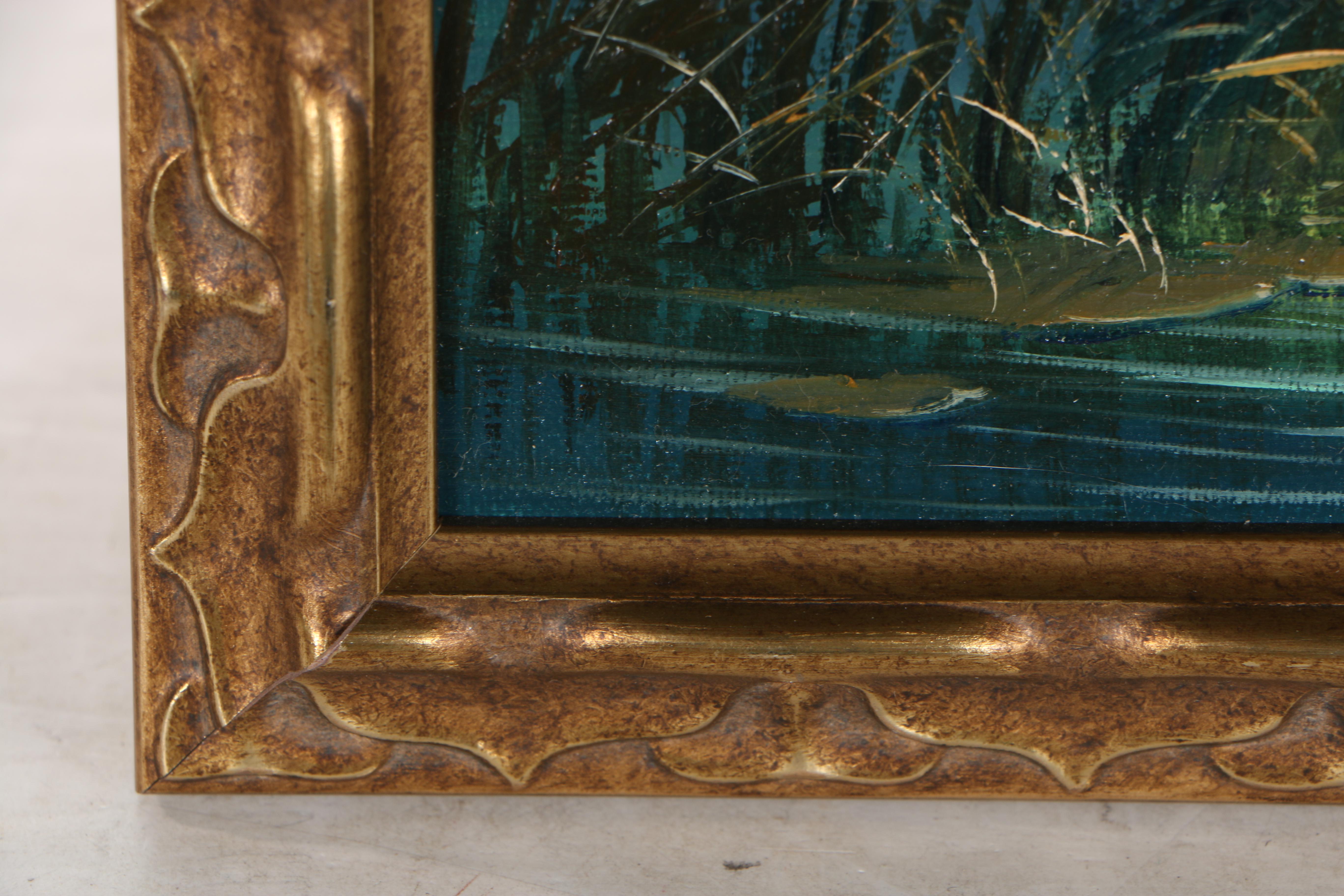 Jevgenijus Litvinas Oil Painting "Pond at Night"