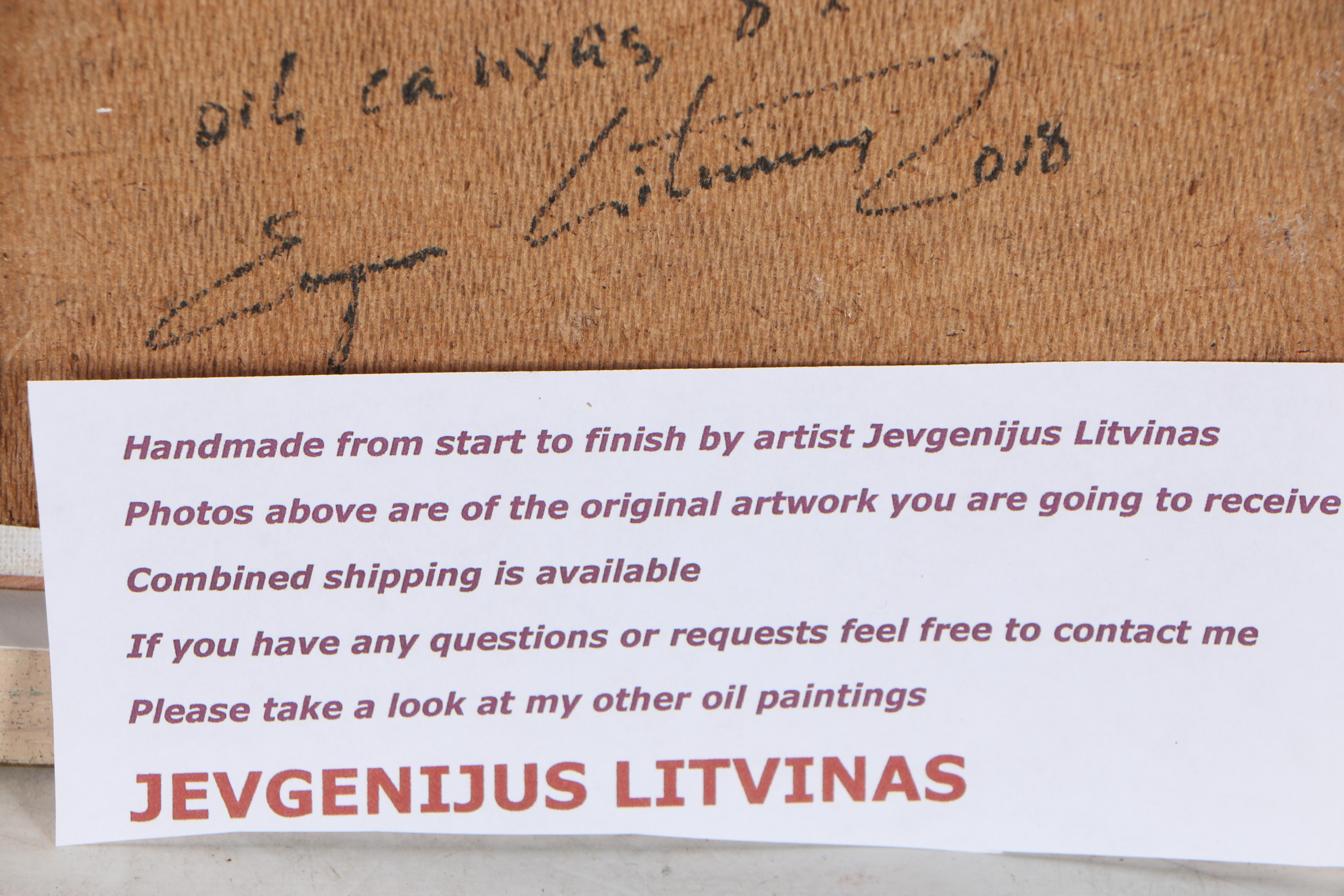 Jevgenijus Litvinas Oil Painting "Pond at Night"