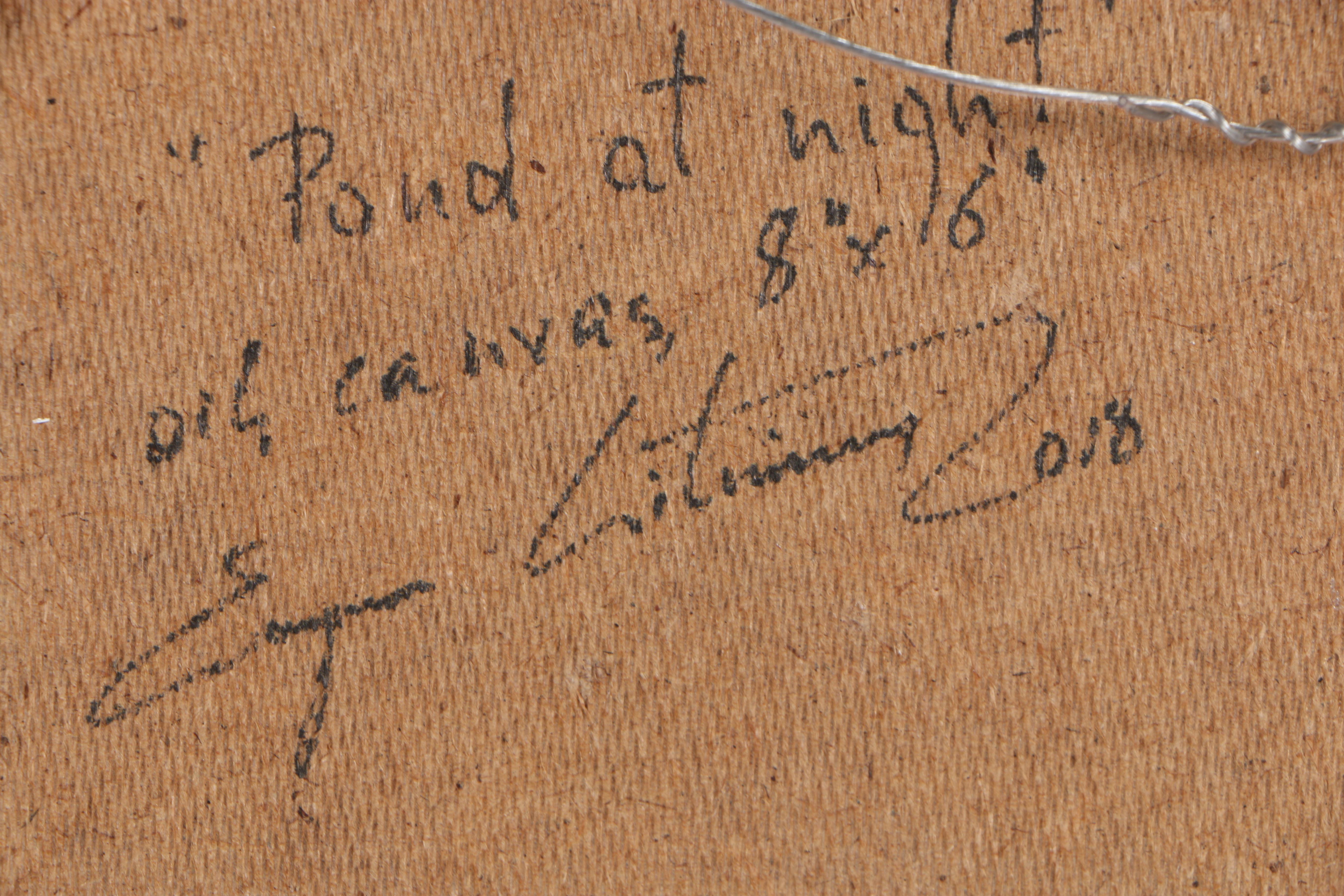 Jevgenijus Litvinas Oil Painting "Pond at Night"