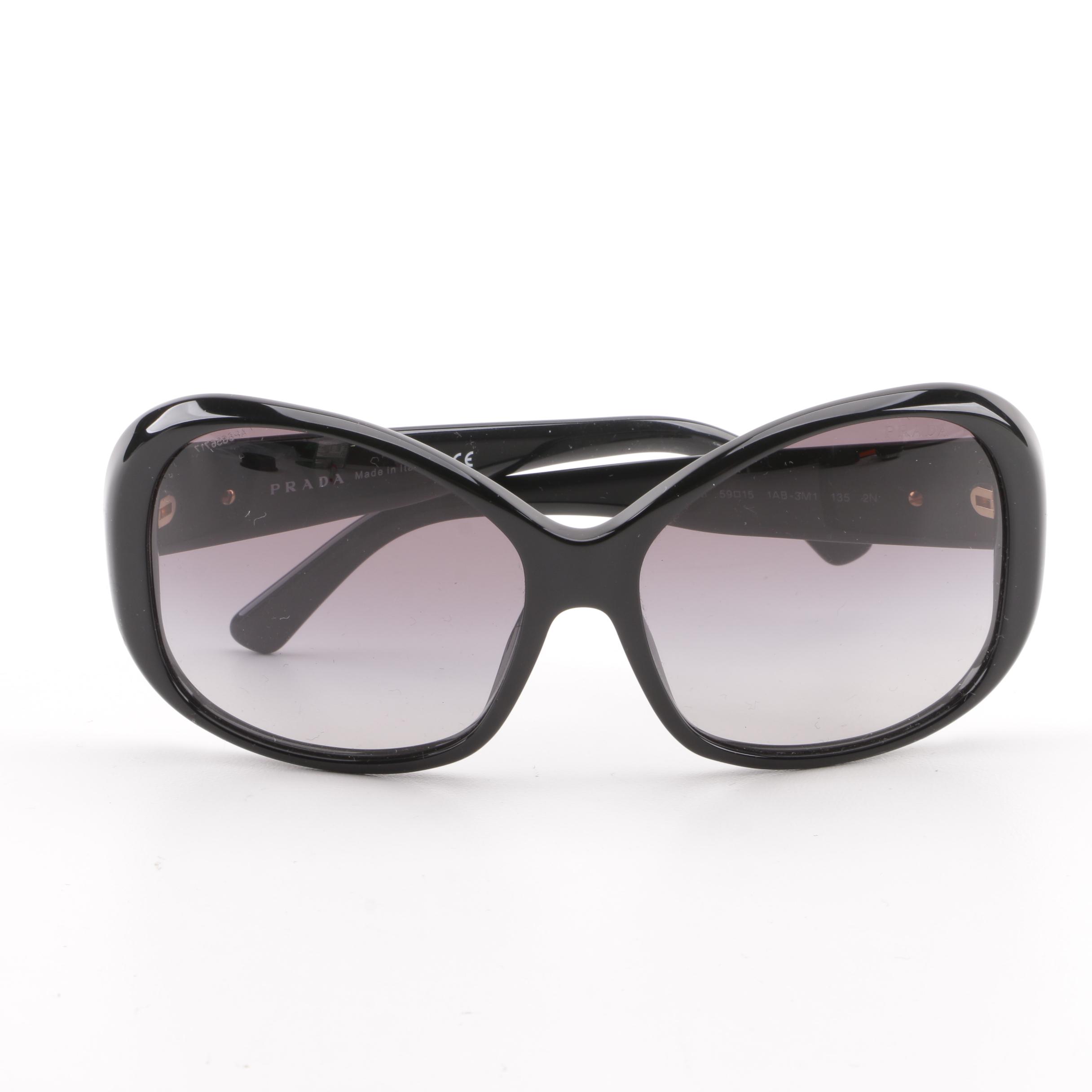 Prada SPR 03M Black Butterfly Sunglasses