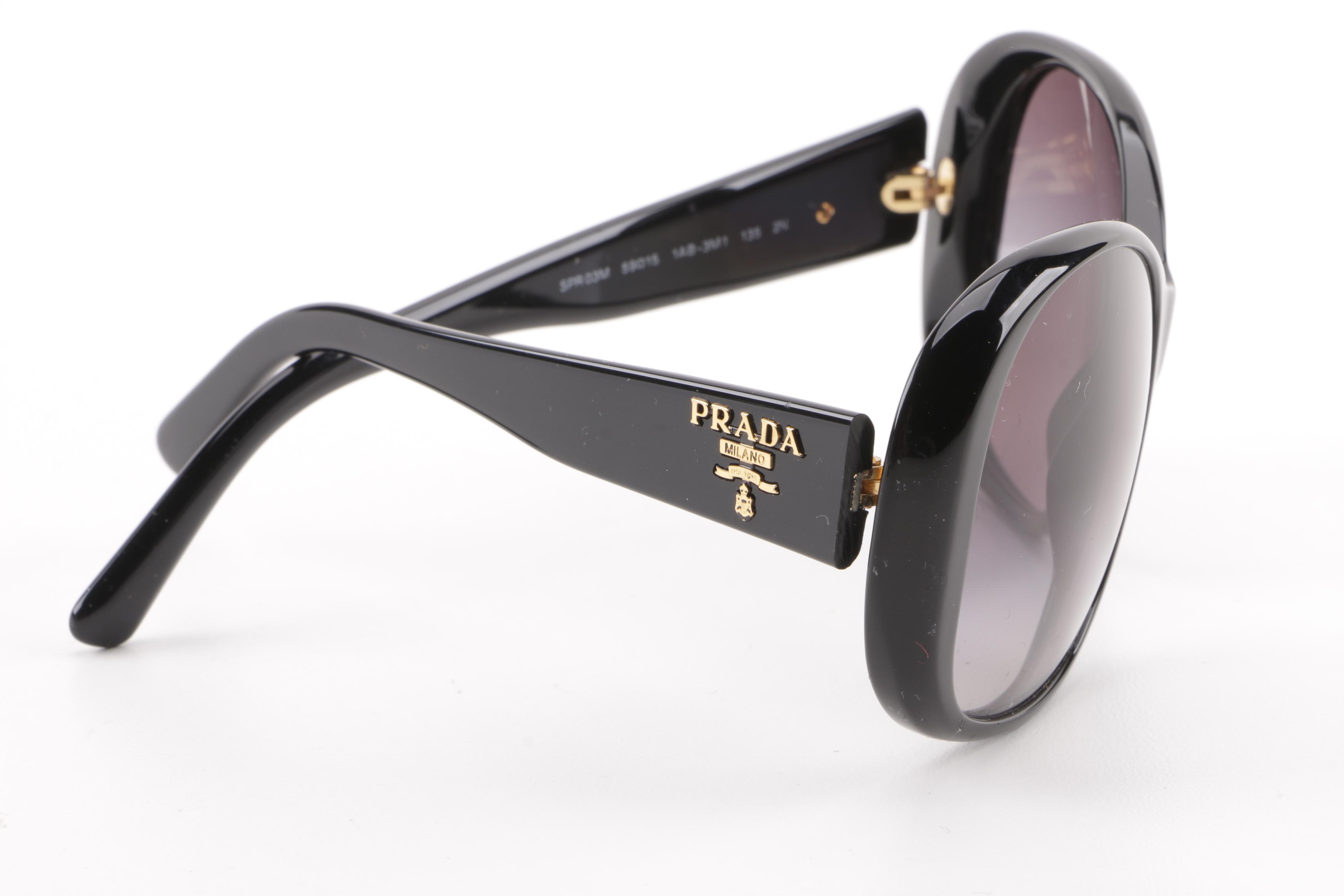 Prada SPR 03M Black Butterfly Sunglasses