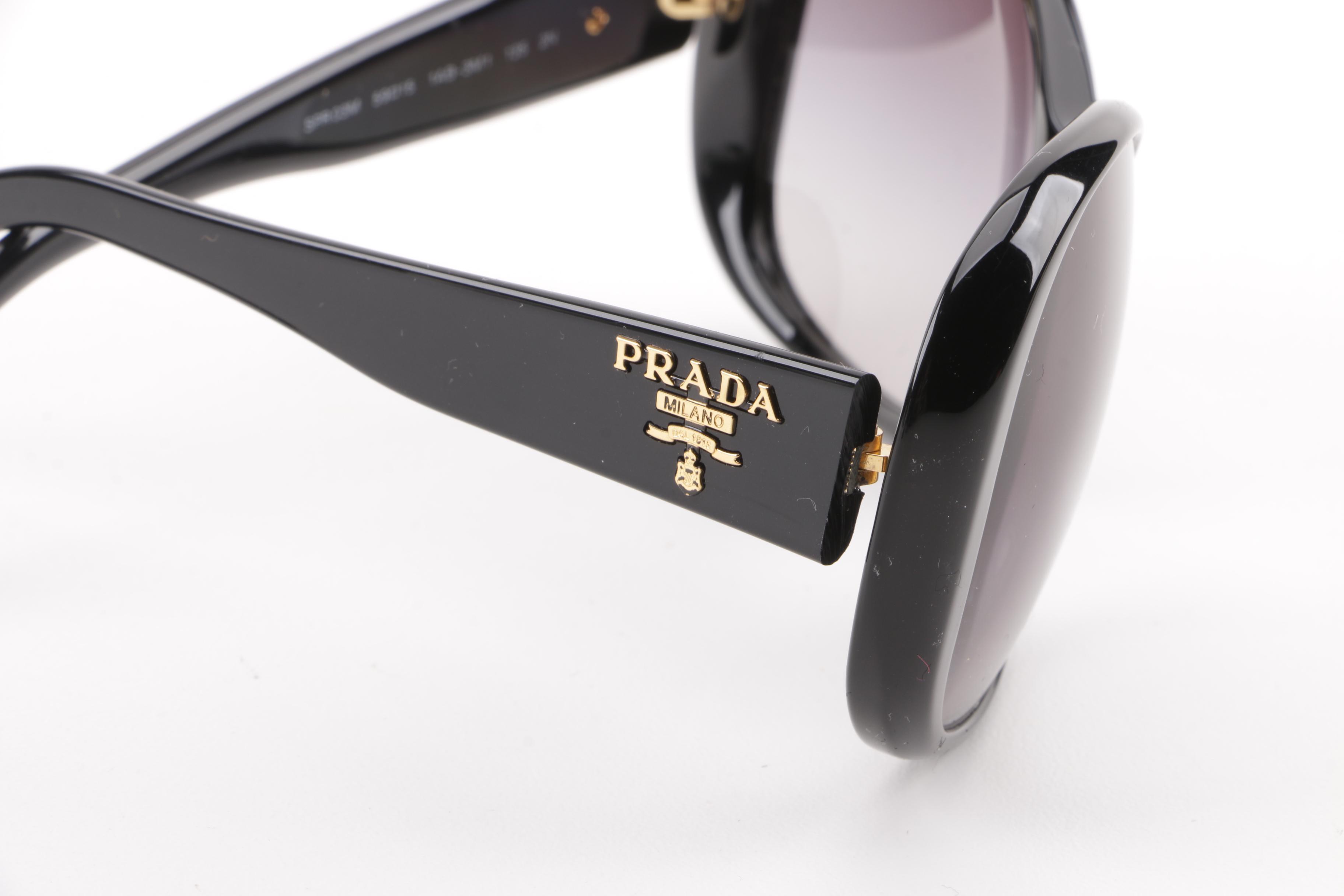 Prada SPR 03M Black Butterfly Sunglasses